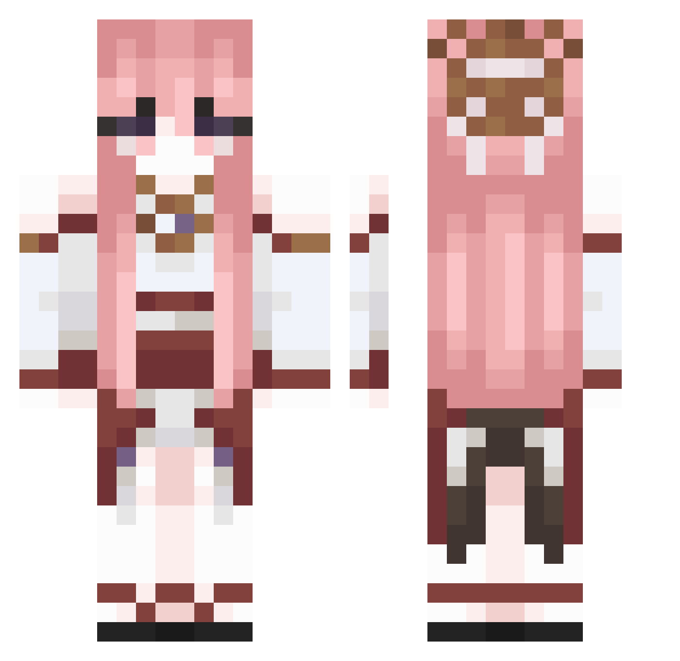 ZeriKiryuin Minecraft skin, front and back view