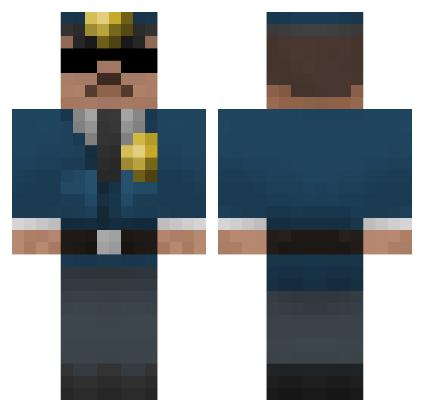 cesaomacaco Minecraft skin, front and back view
