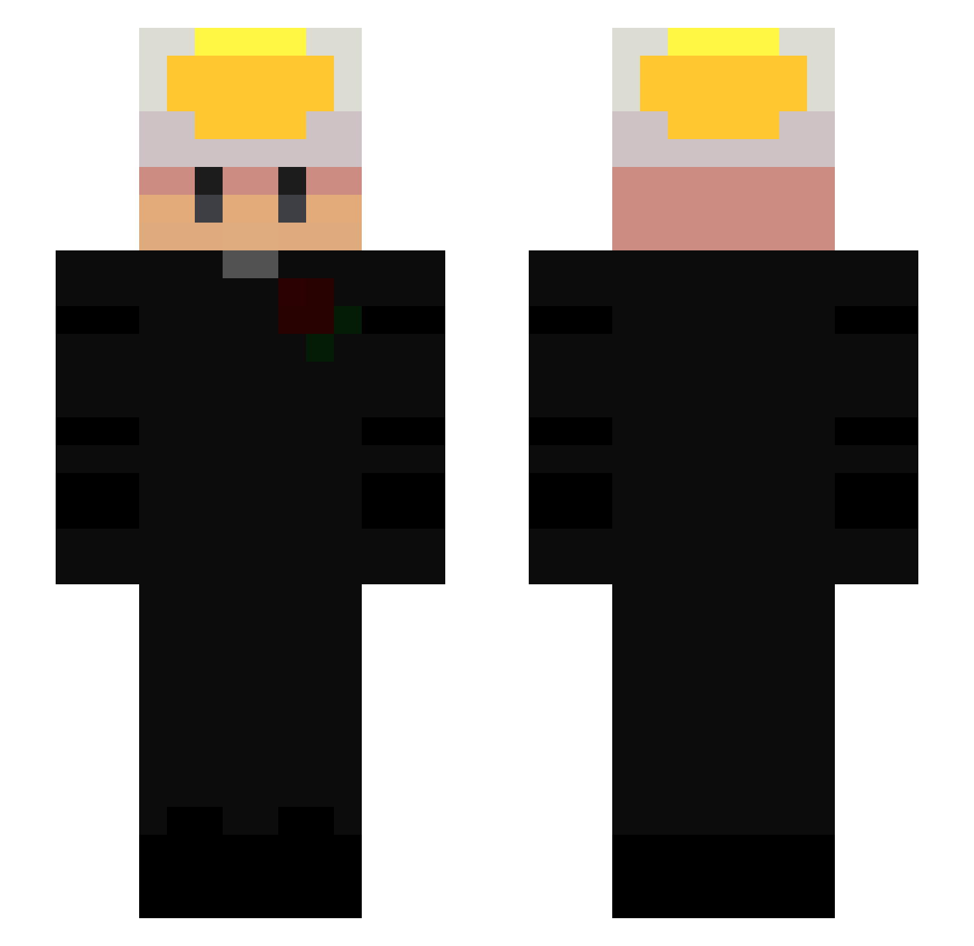 Weldiik Minecraft skin, front and back view