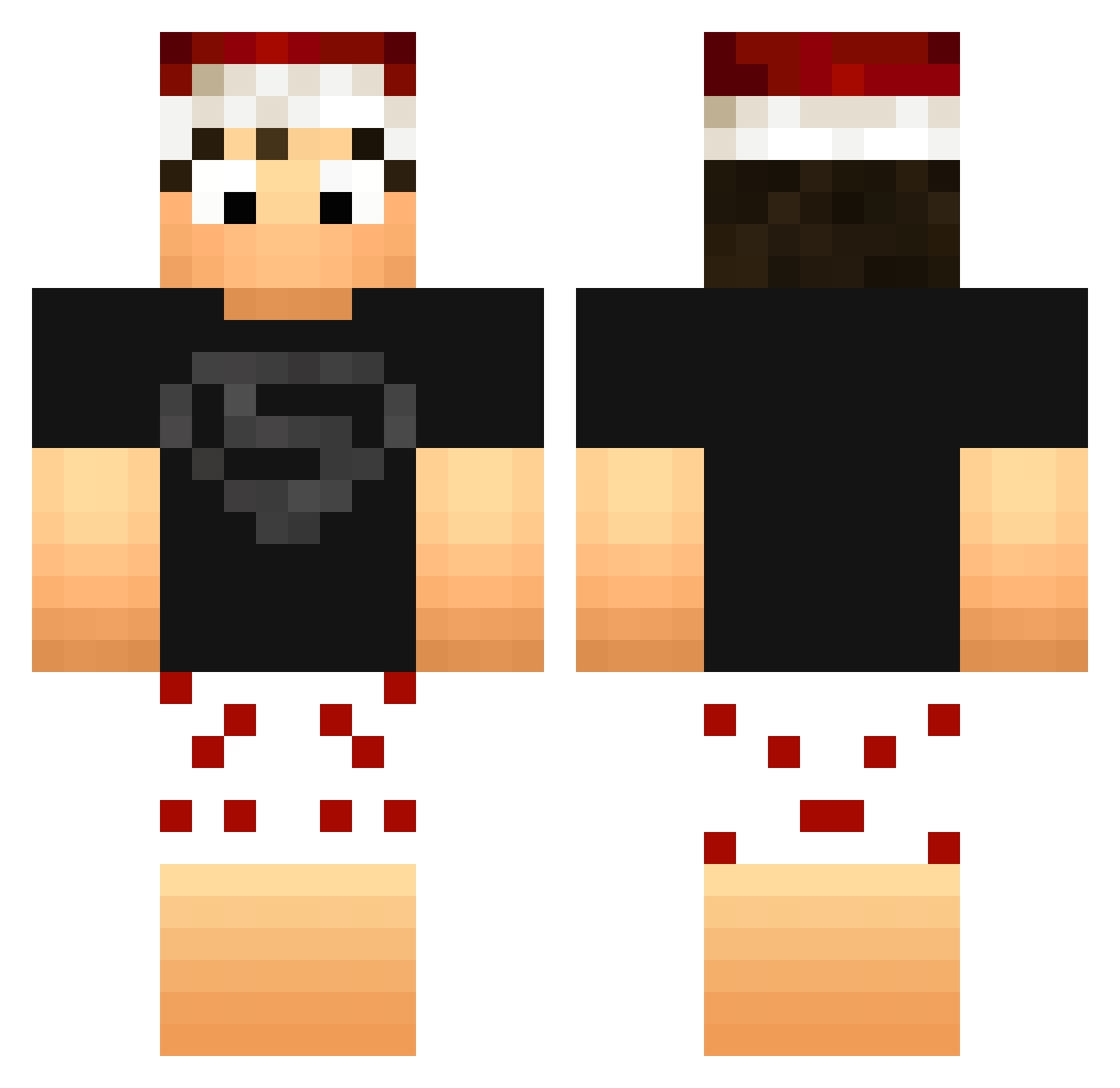 Trifii Minecraft skin, front and back view