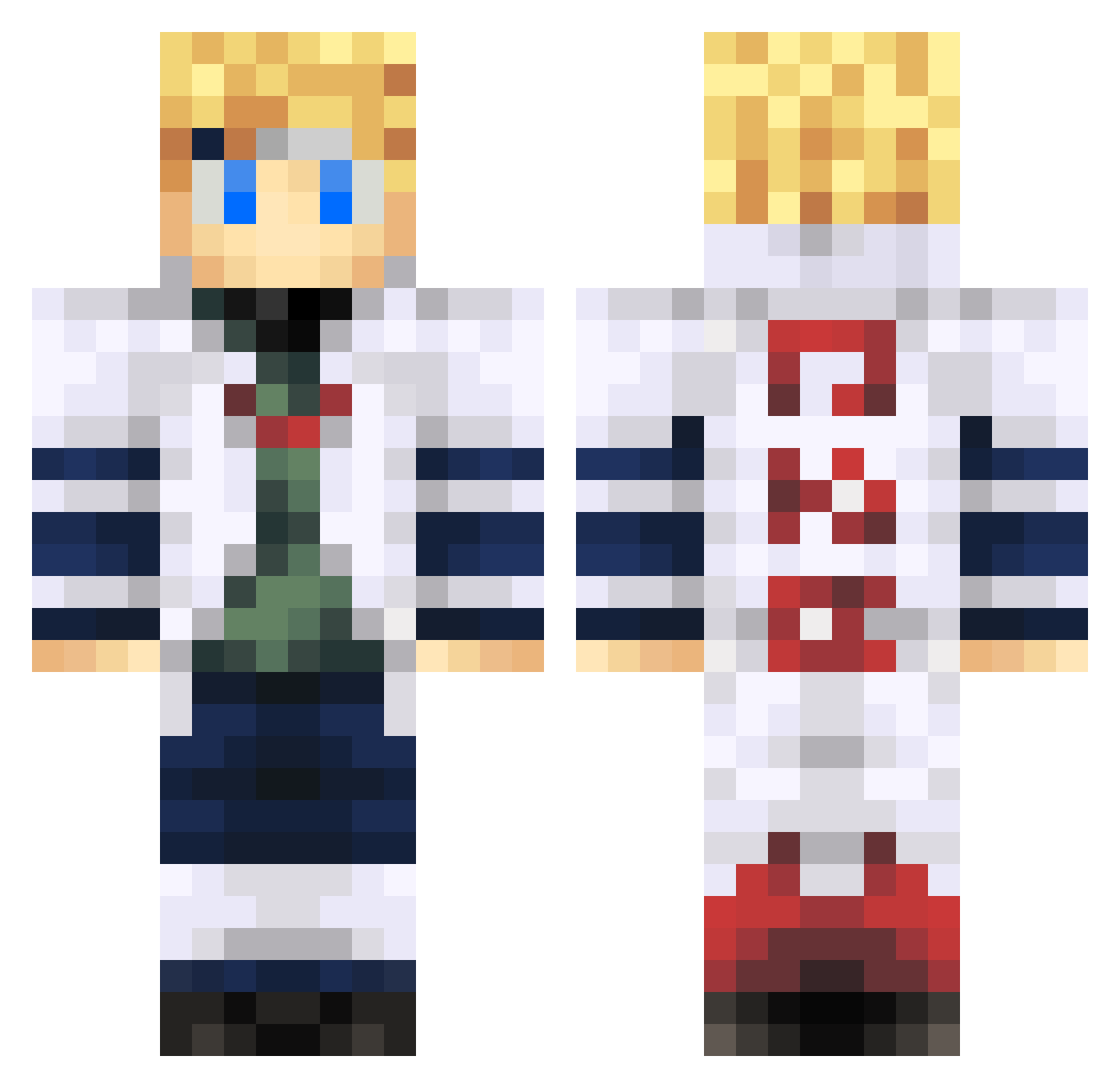edx13 Minecraft skin, front and back view