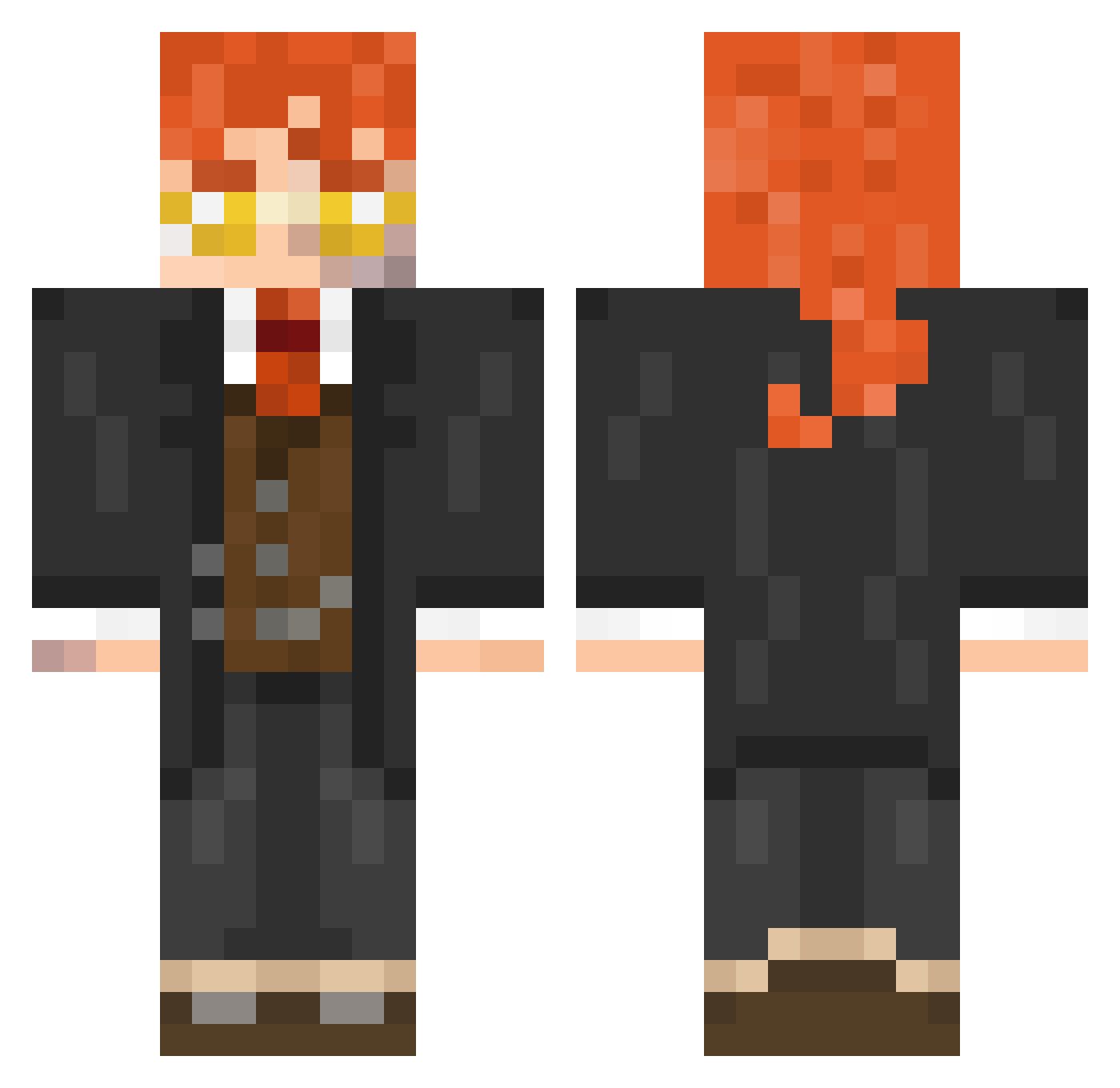KaninNCo Minecraft skin, front and back view