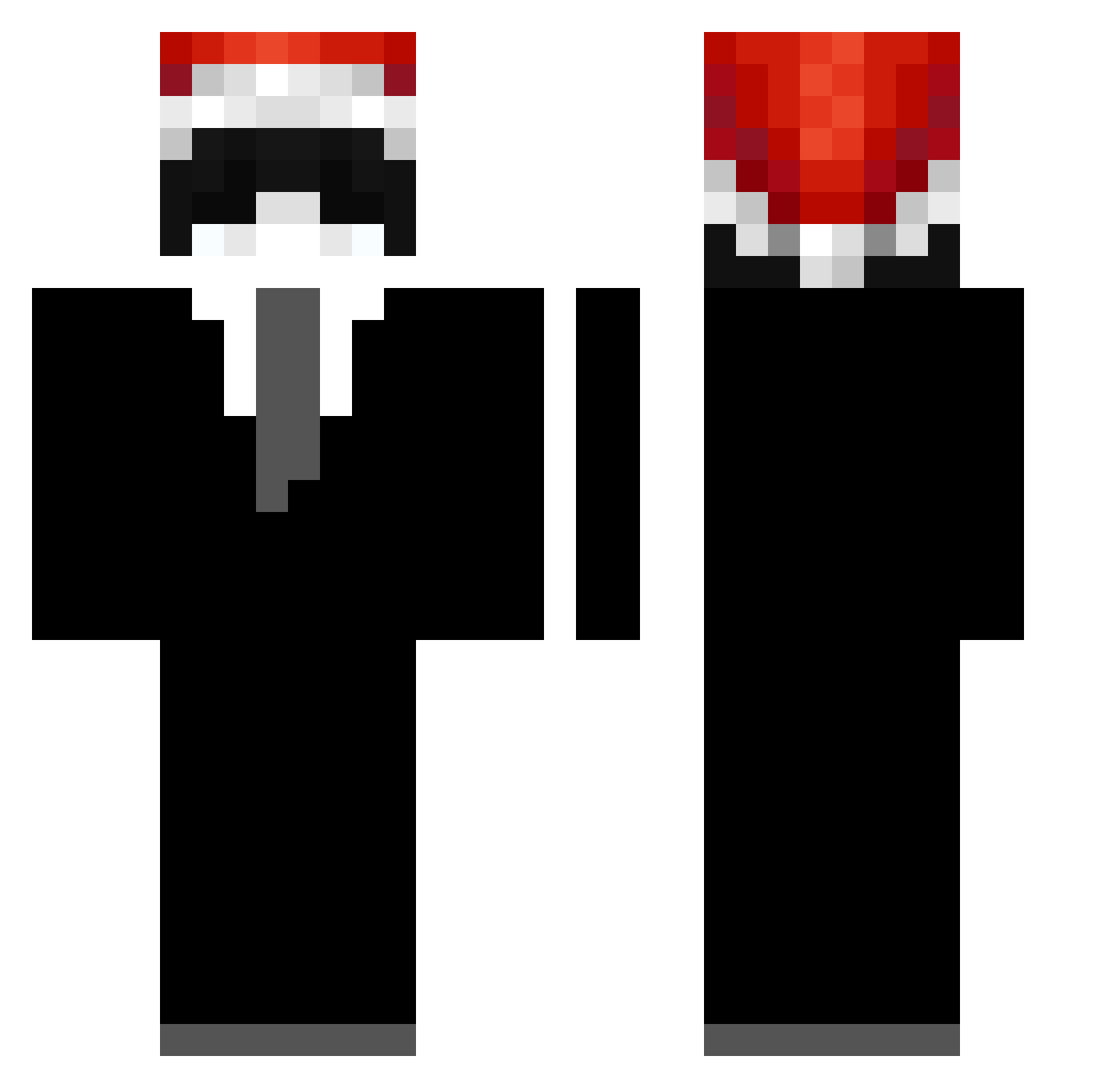XxJLRSDxX Minecraft skin, front and back view