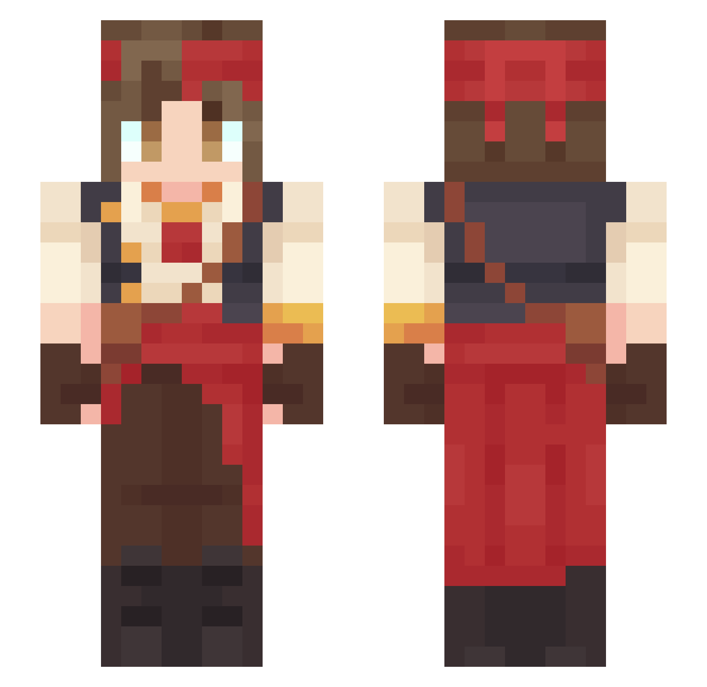 TheMotorMouth Minecraft skin, front and back view