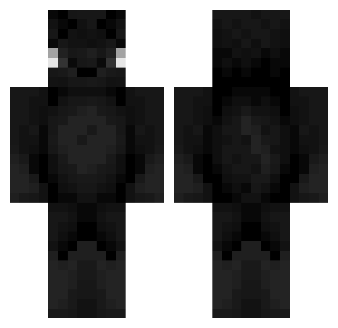 ofsvader Minecraft skin, front and back view