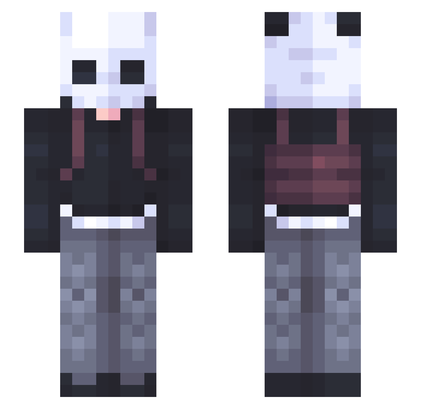 rottenkidoo Minecraft skin, front and back view