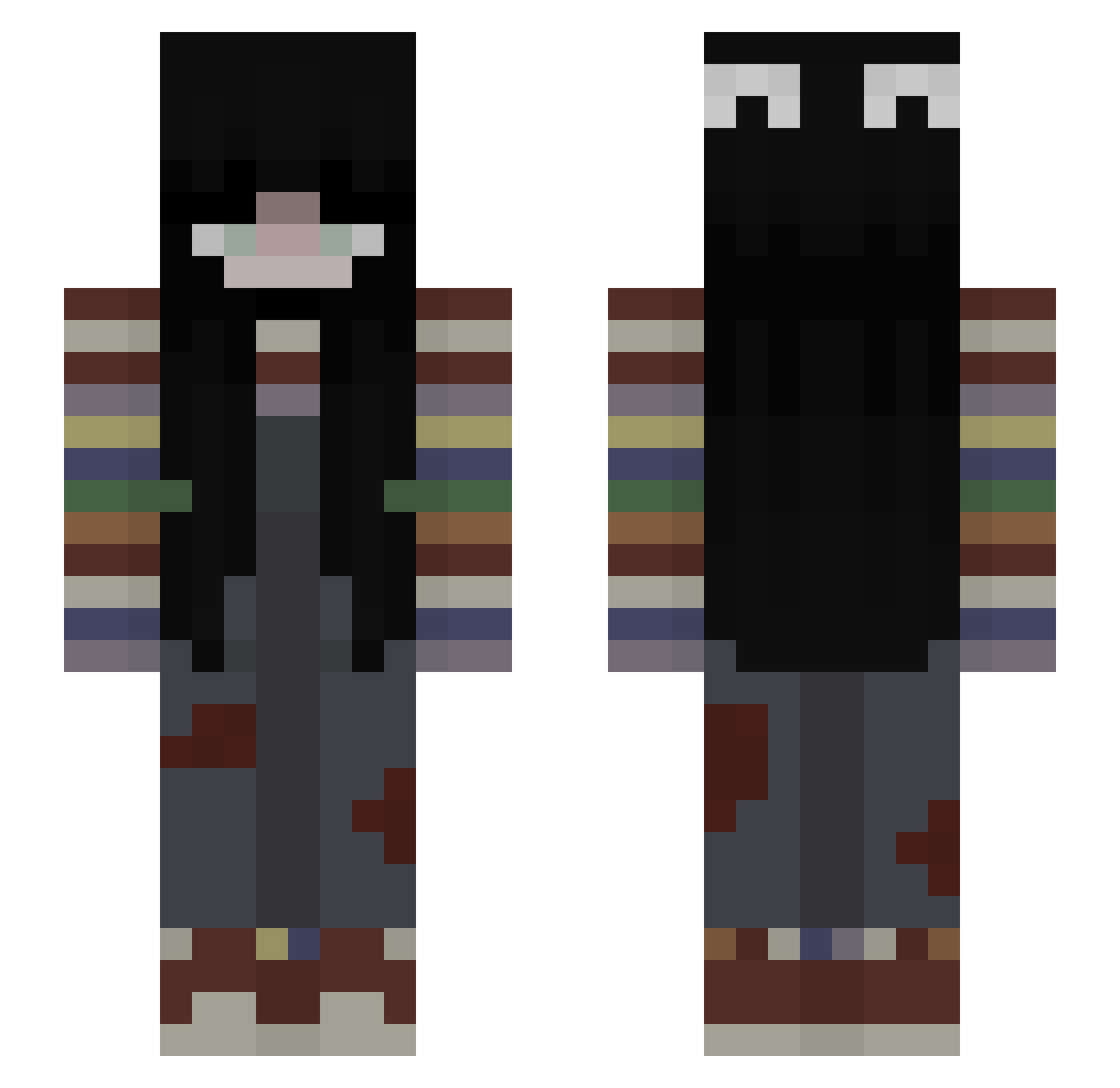 _burbuja_ Minecraft skin, front and back view