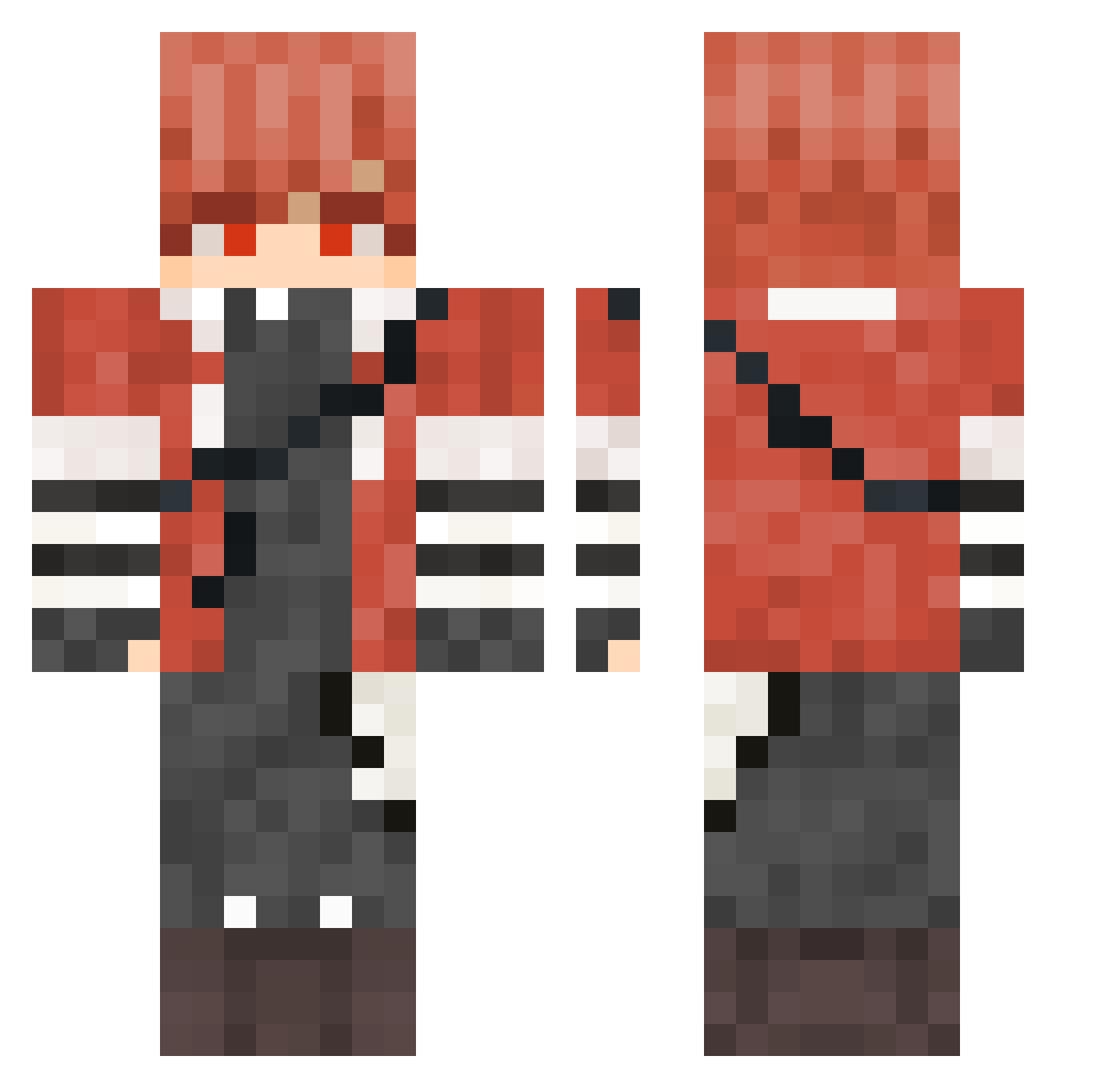 TheRealLightning Minecraft skin, front and back view