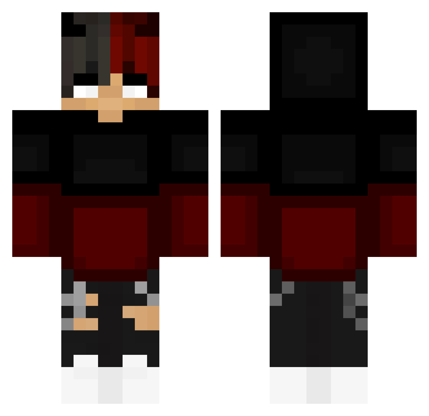 _BlackDevill Minecraft skin, front and back view