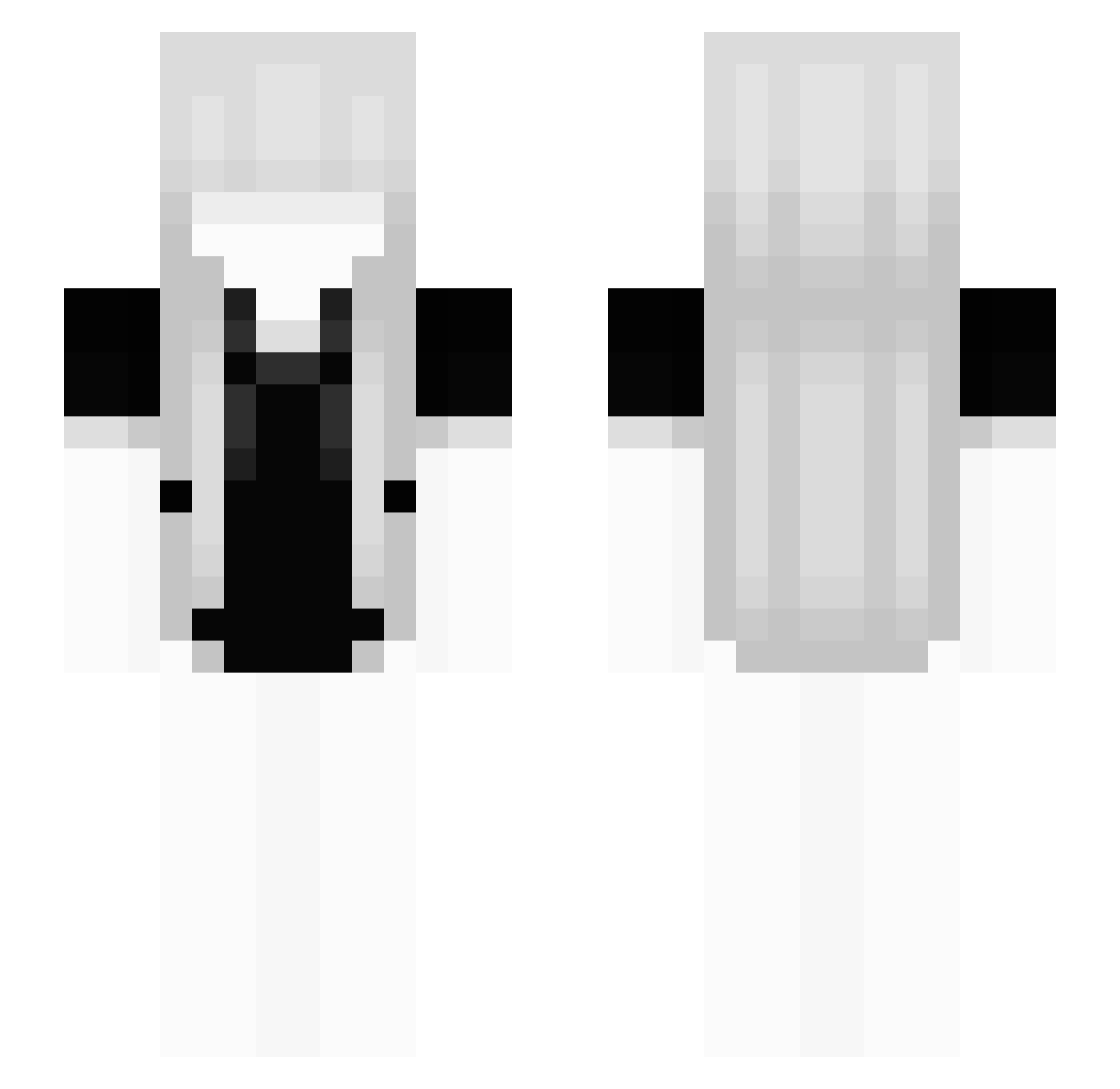 webdollie Minecraft skin, front and back view