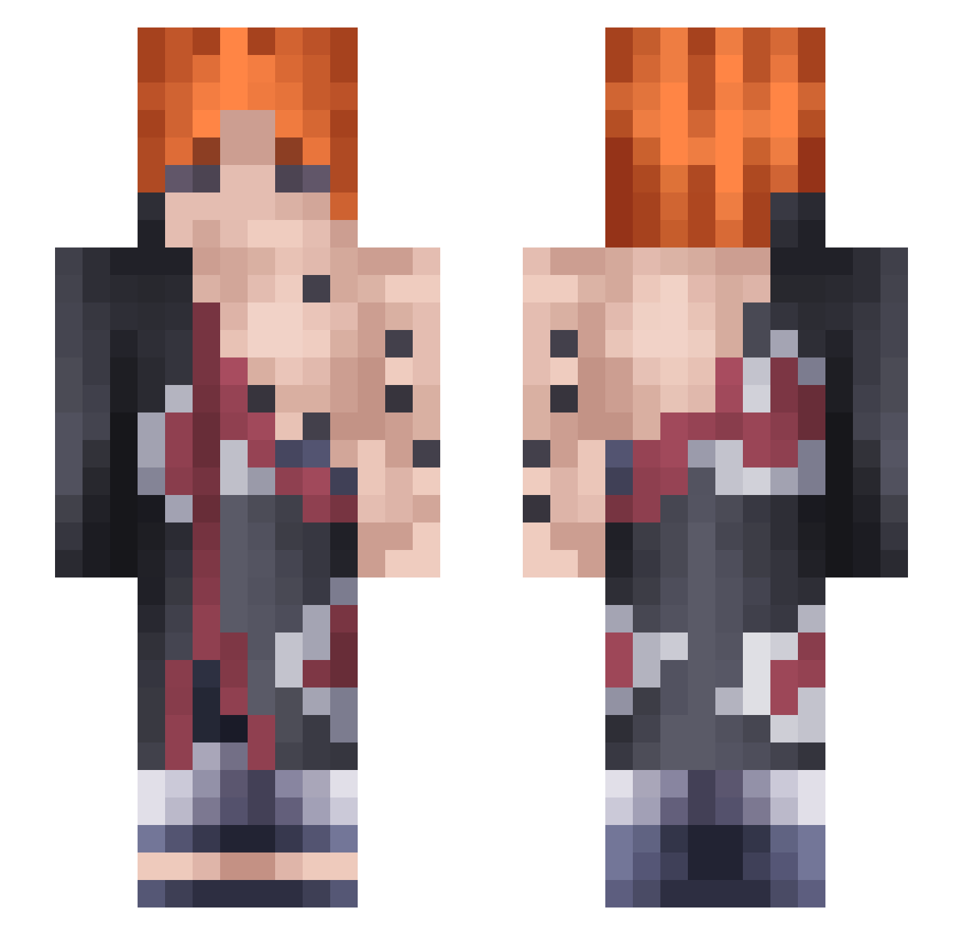 obitoyo Minecraft skin, front and back view