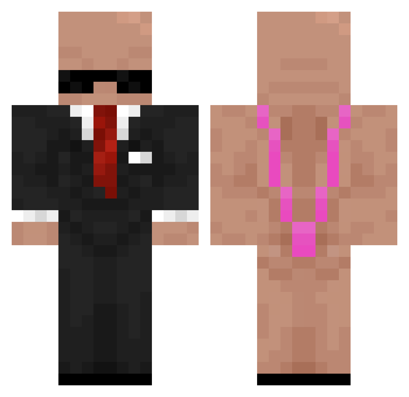 powurmc Minecraft skin, front and back view