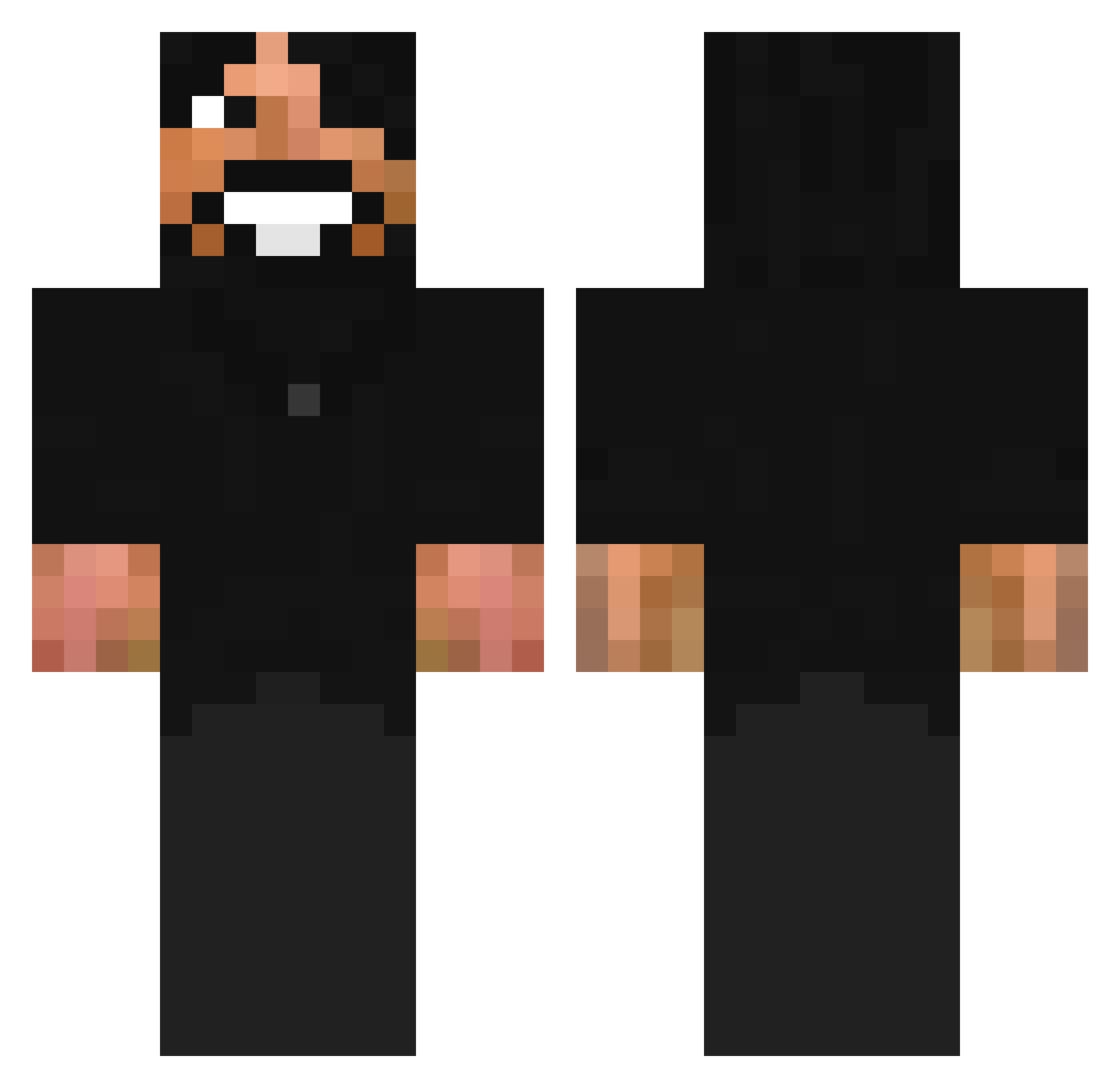 eeket Minecraft skin, front and back view
