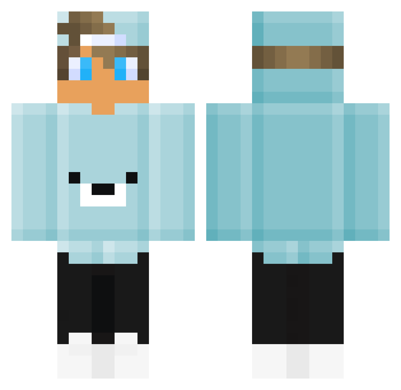xBiLLaRaS Minecraft skin, front and back view
