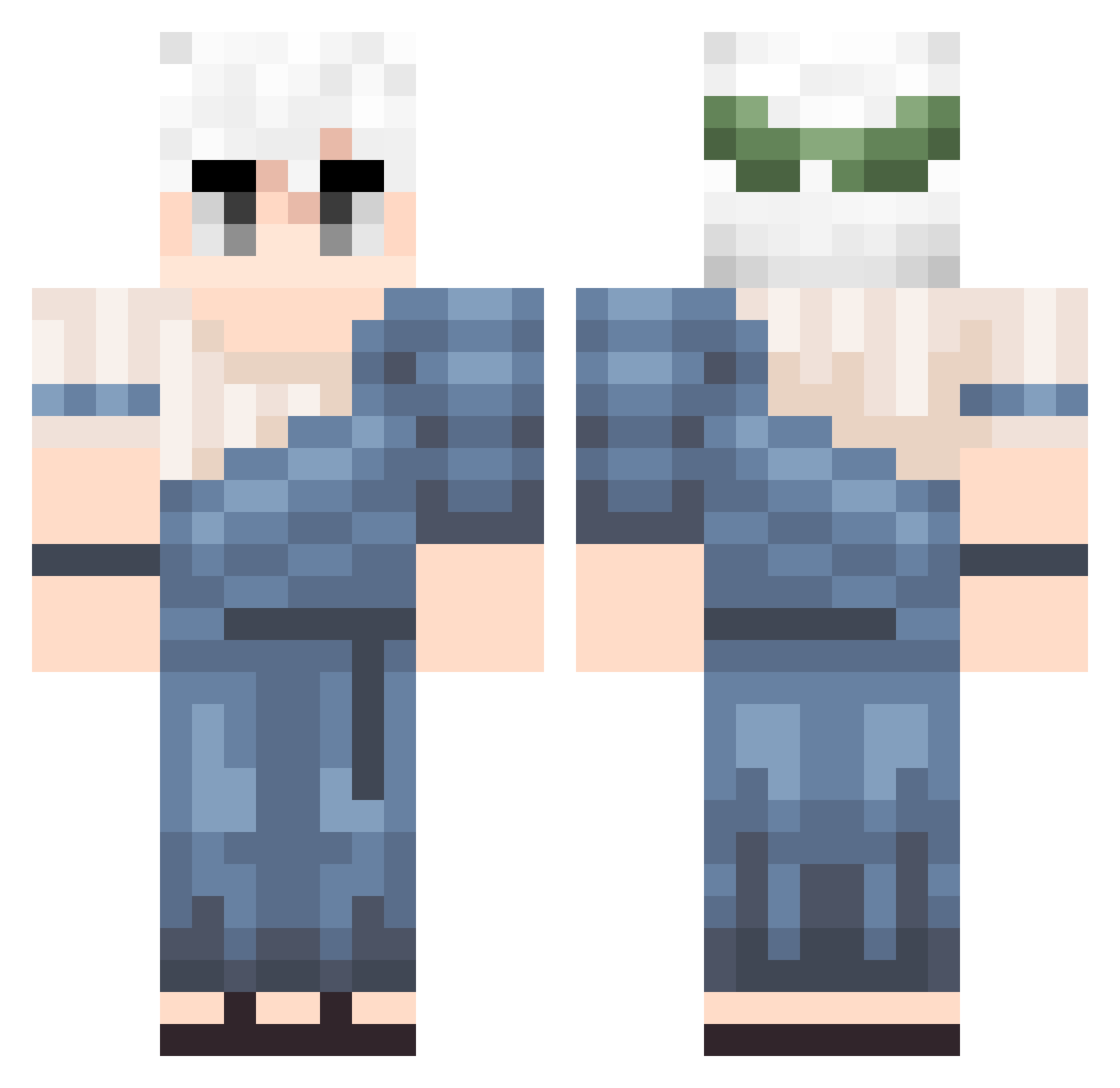 Oathkeeper49 Minecraft skin, front and back view