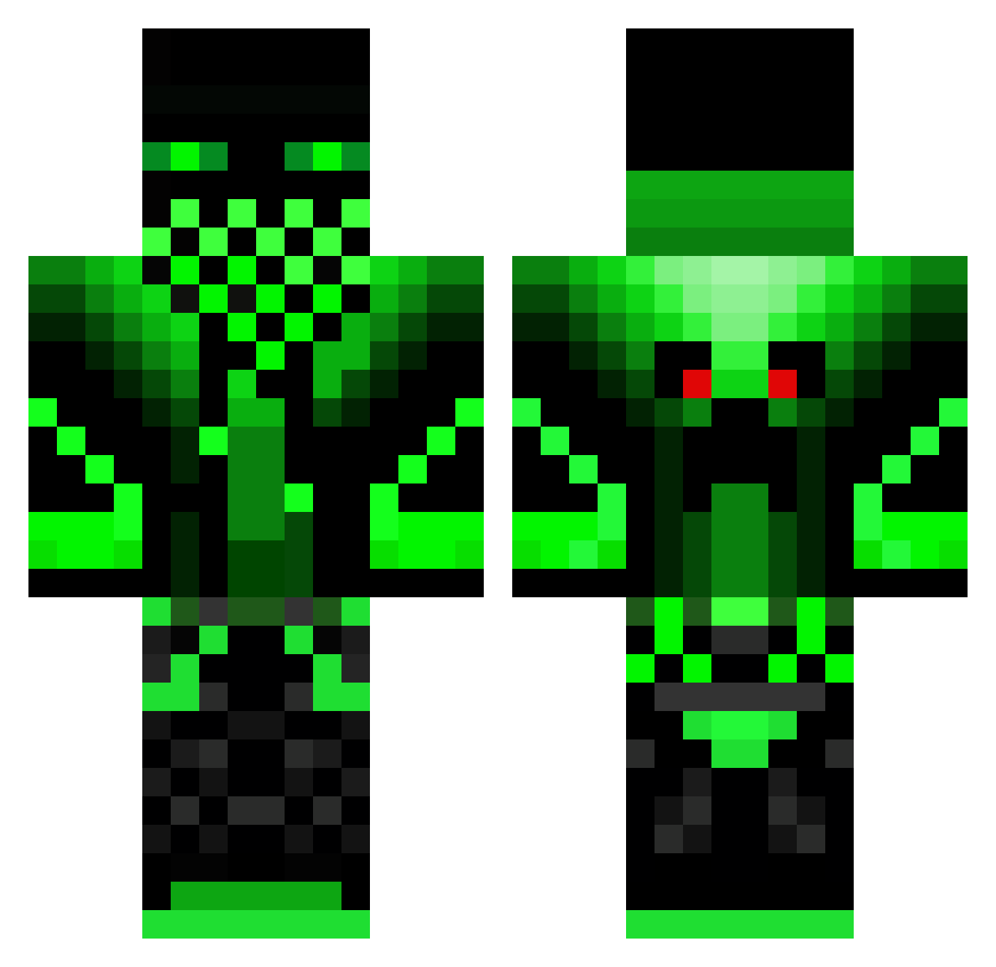 Siggeboy221 Minecraft skin, front and back view