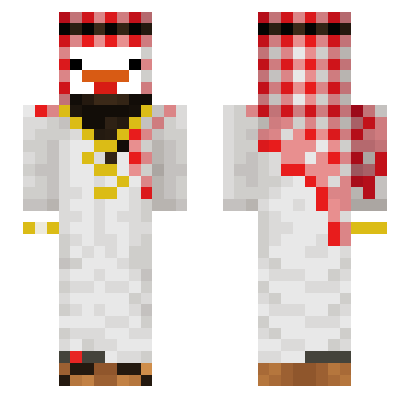 maximussy Minecraft skin, front and back view