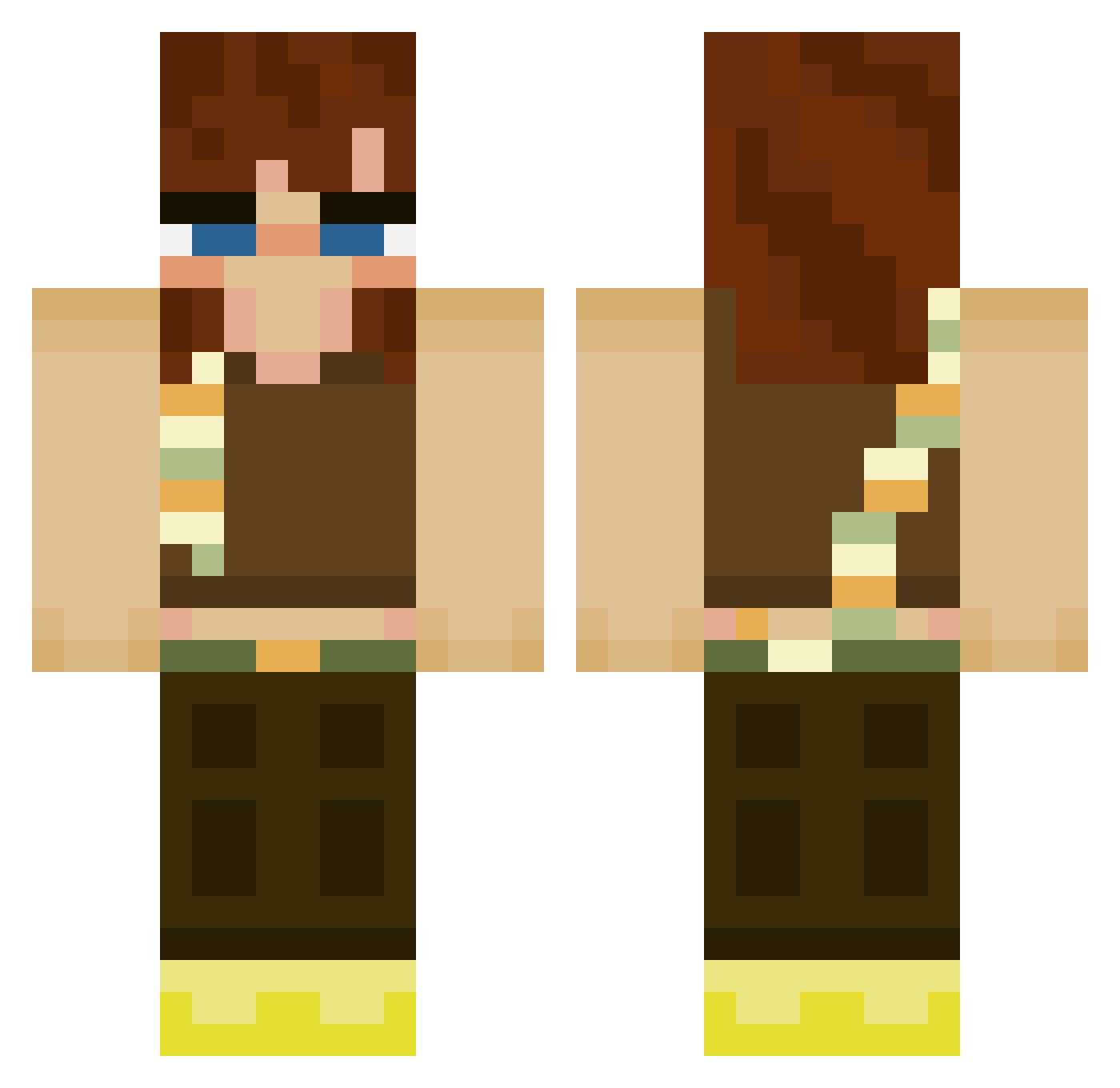 tigercatpaw Minecraft skin, front and back view