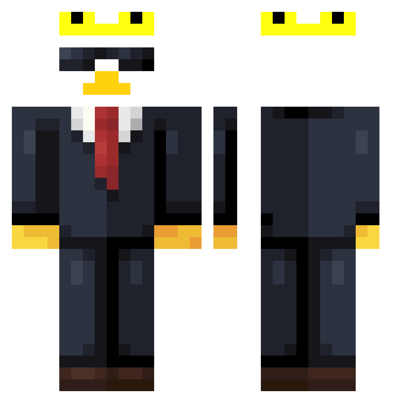 VaheOfficiall Minecraft skin, front and back view