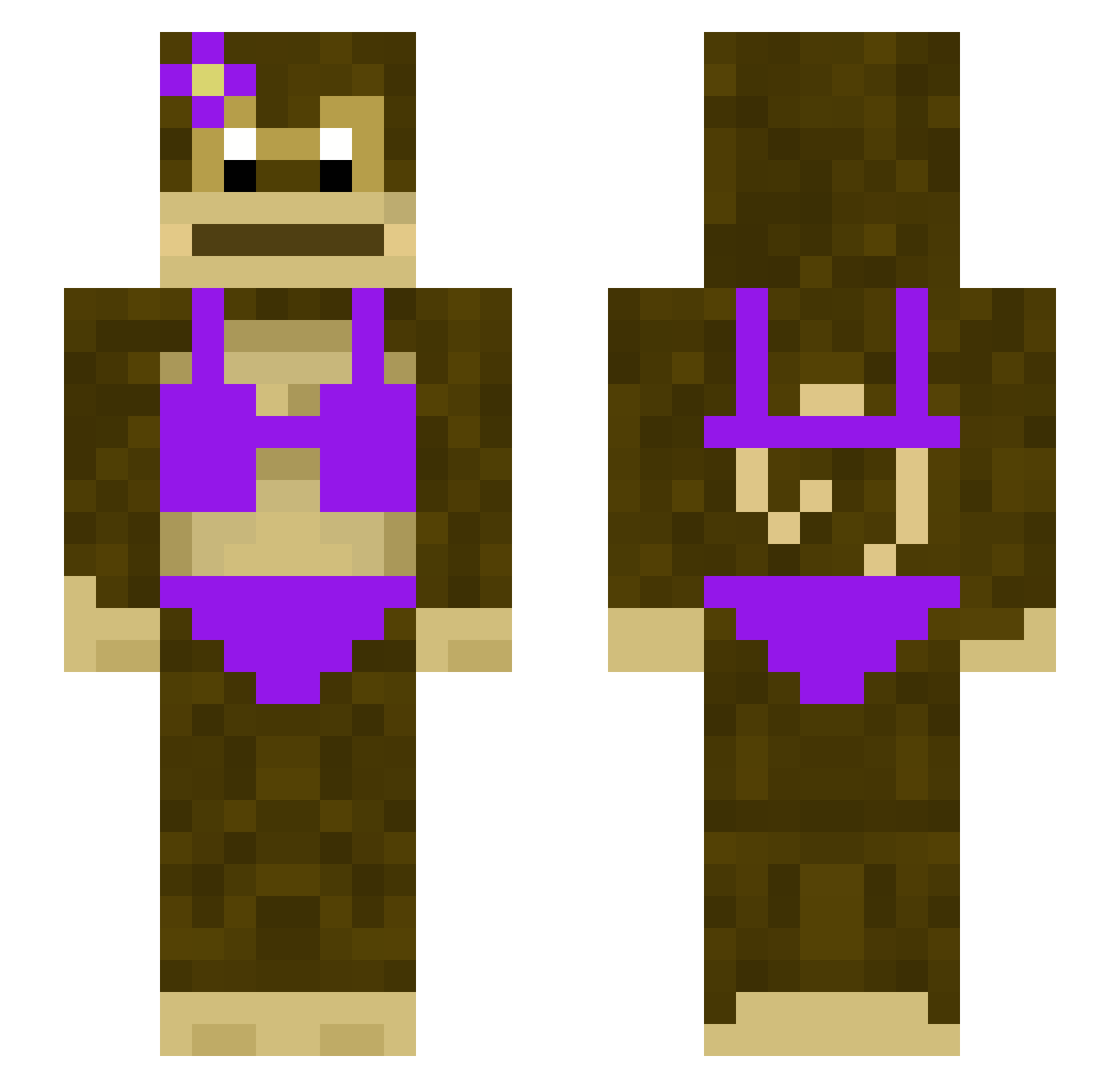 Liggaz Minecraft skin, front and back view