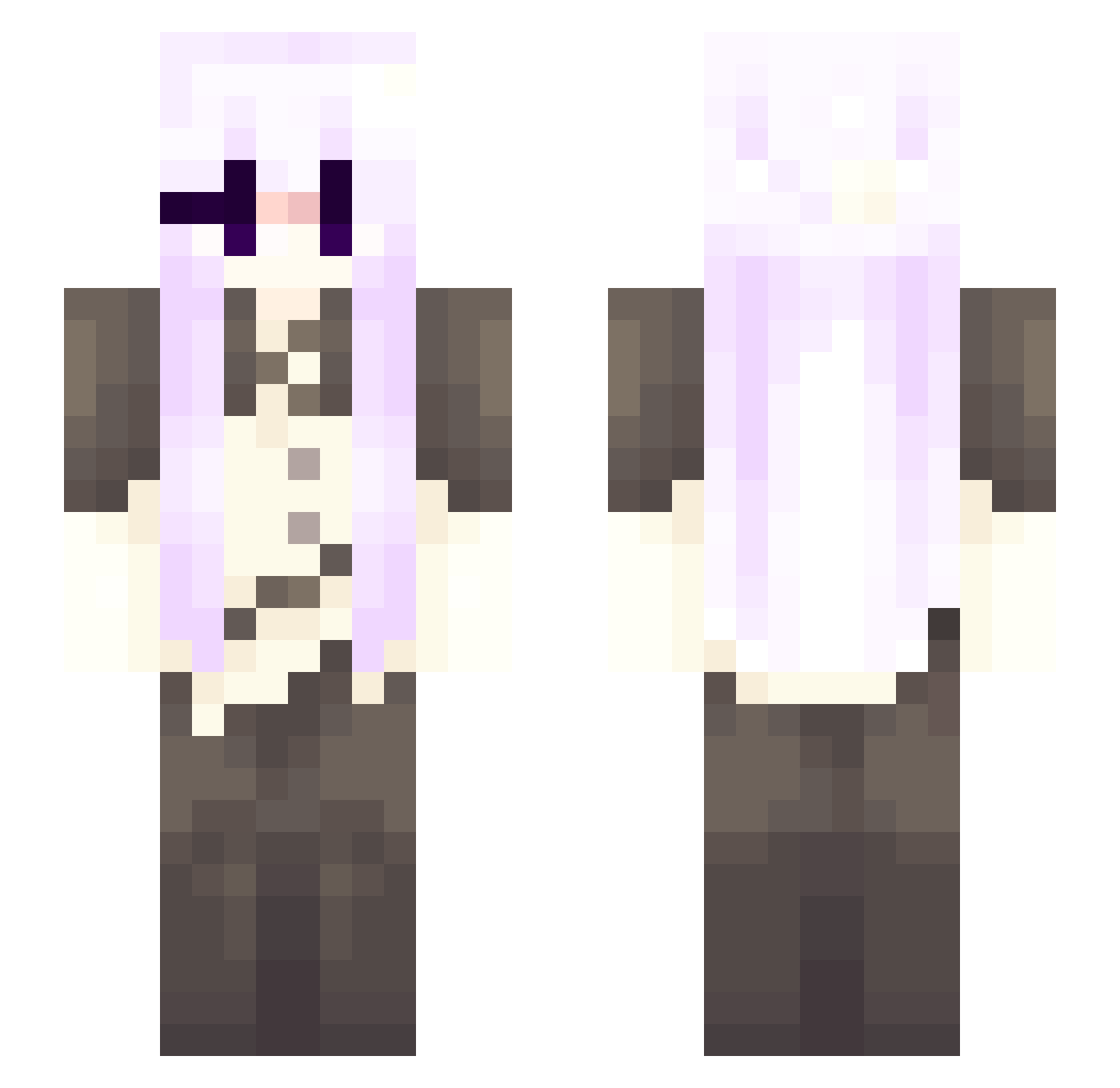 deciso747gatto Minecraft skin, front and back view