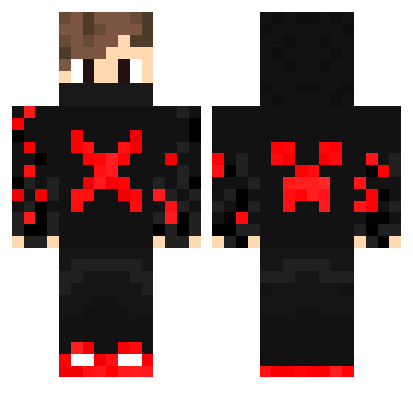 SuperMiloPita Minecraft skin, front and back view