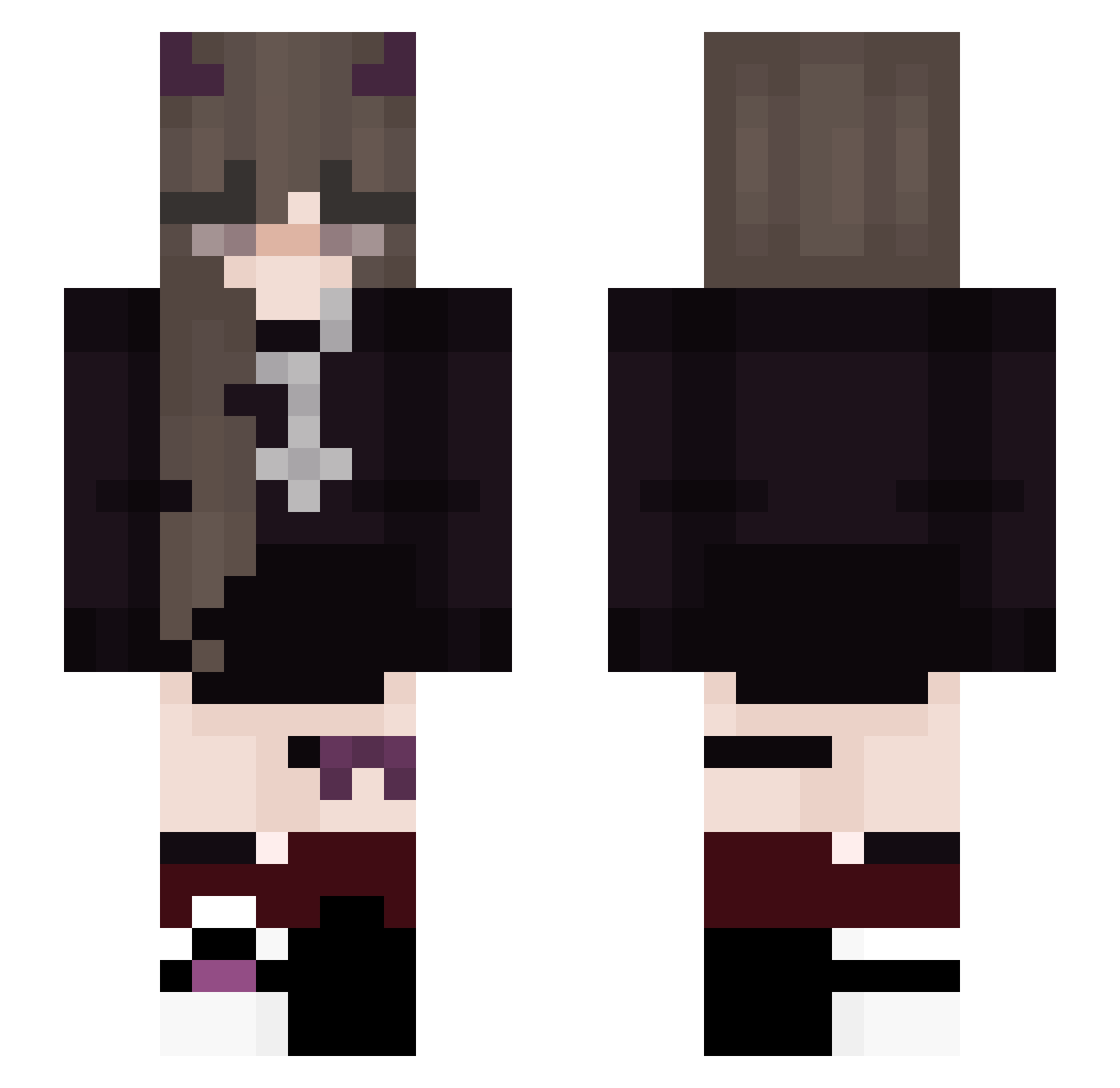 PaNalozZ Minecraft skin, front and back view