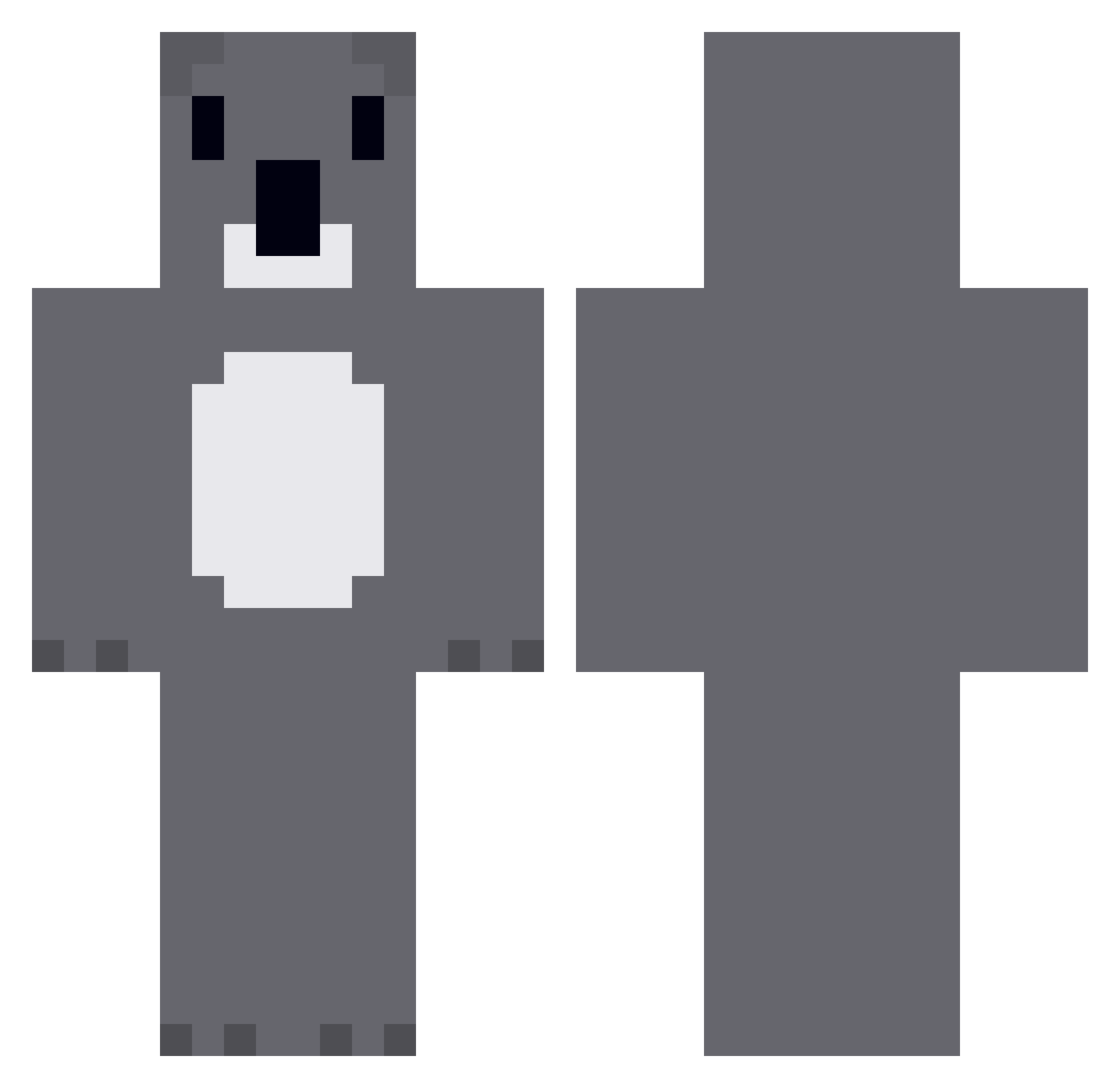 Kerrrzzzz Minecraft skin, front and back view