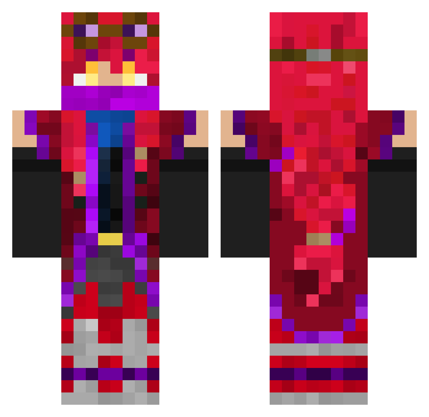 skellor_King21 Minecraft skin, front and back view
