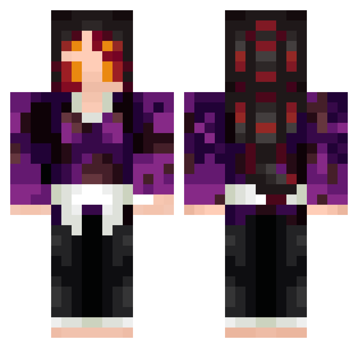 Reiozoomer21 Minecraft skin, front and back view