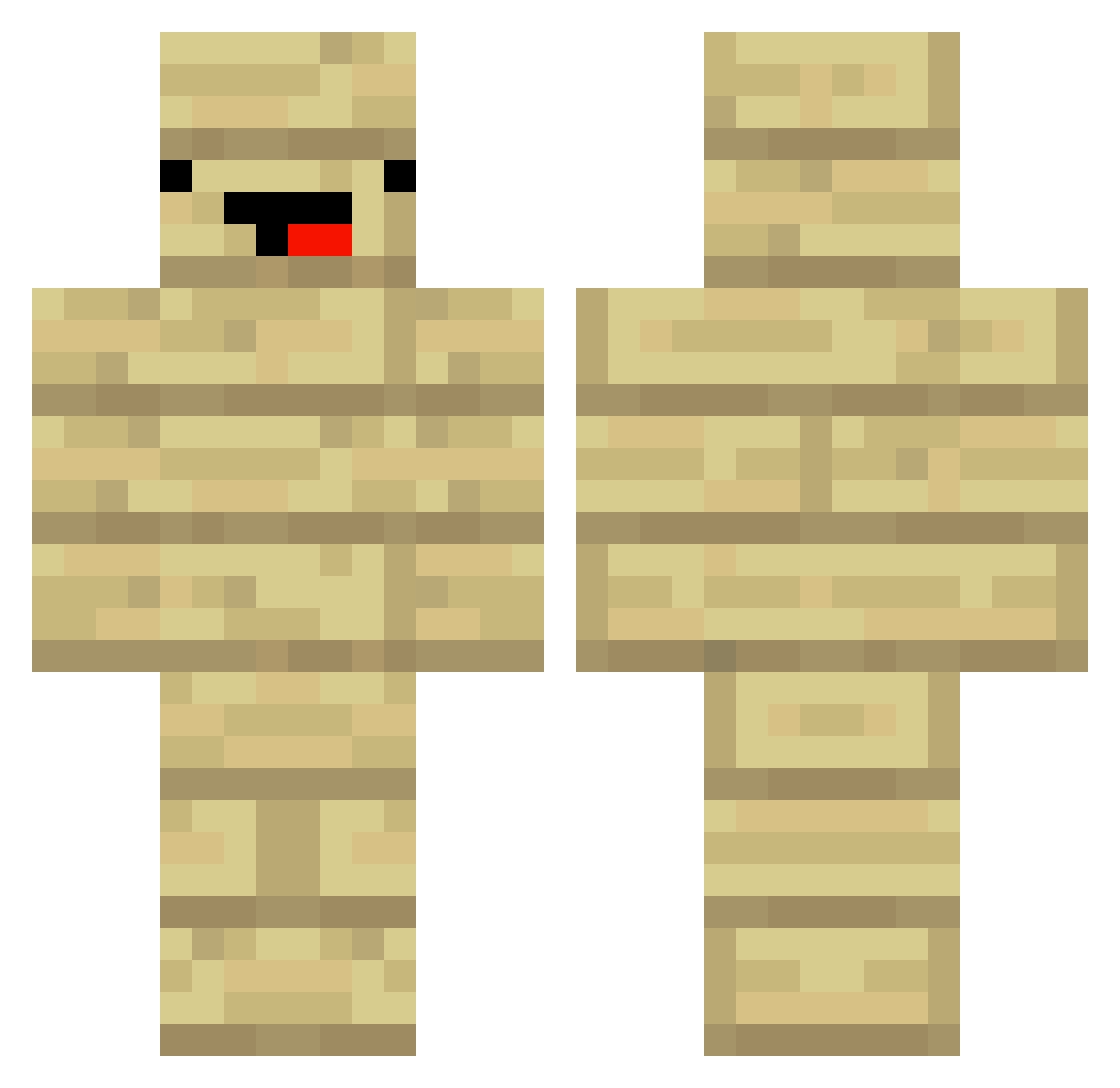 Birceksem Minecraft skin, front and back view