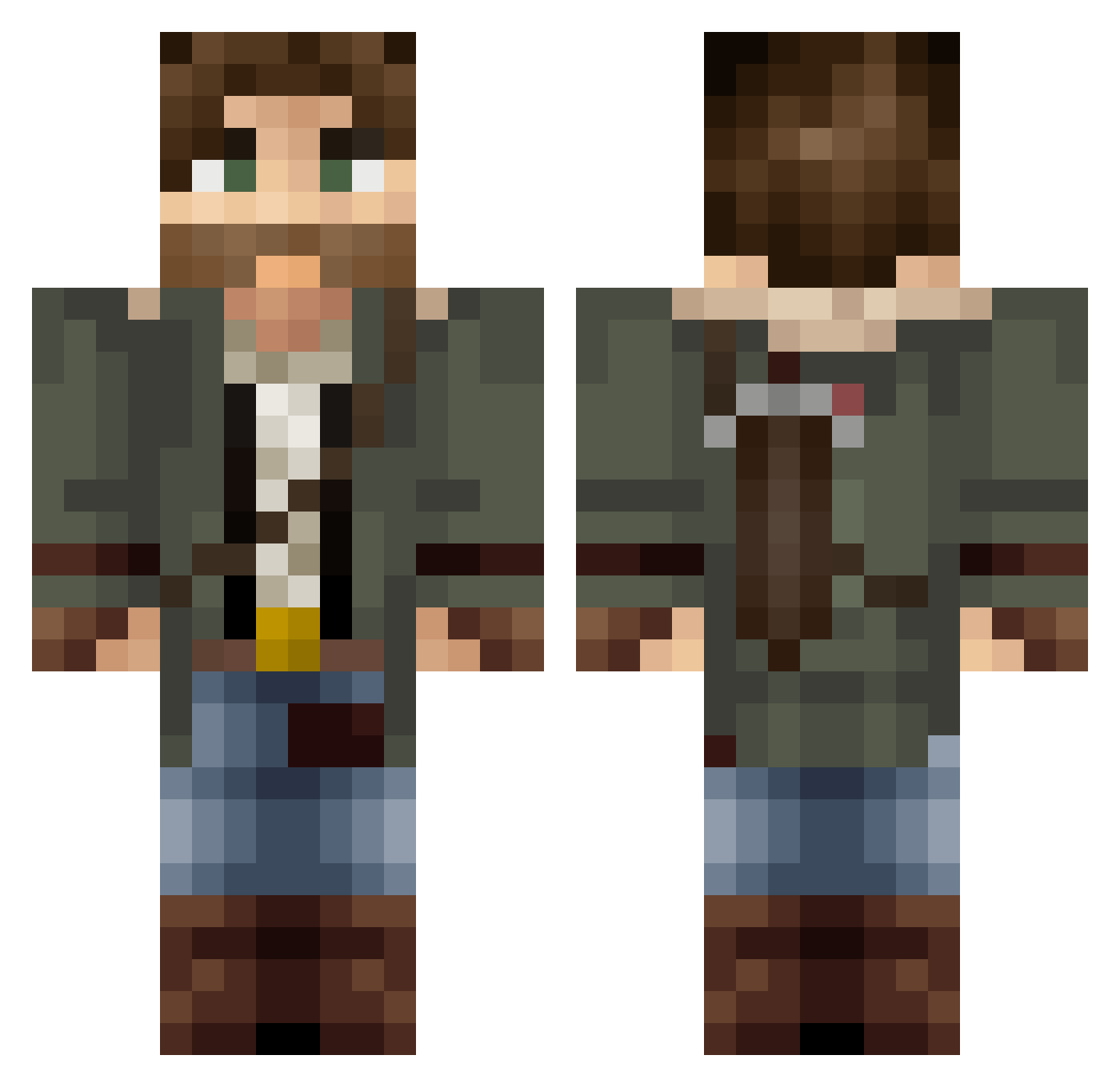 JackSpy1387 Minecraft skin, front and back view