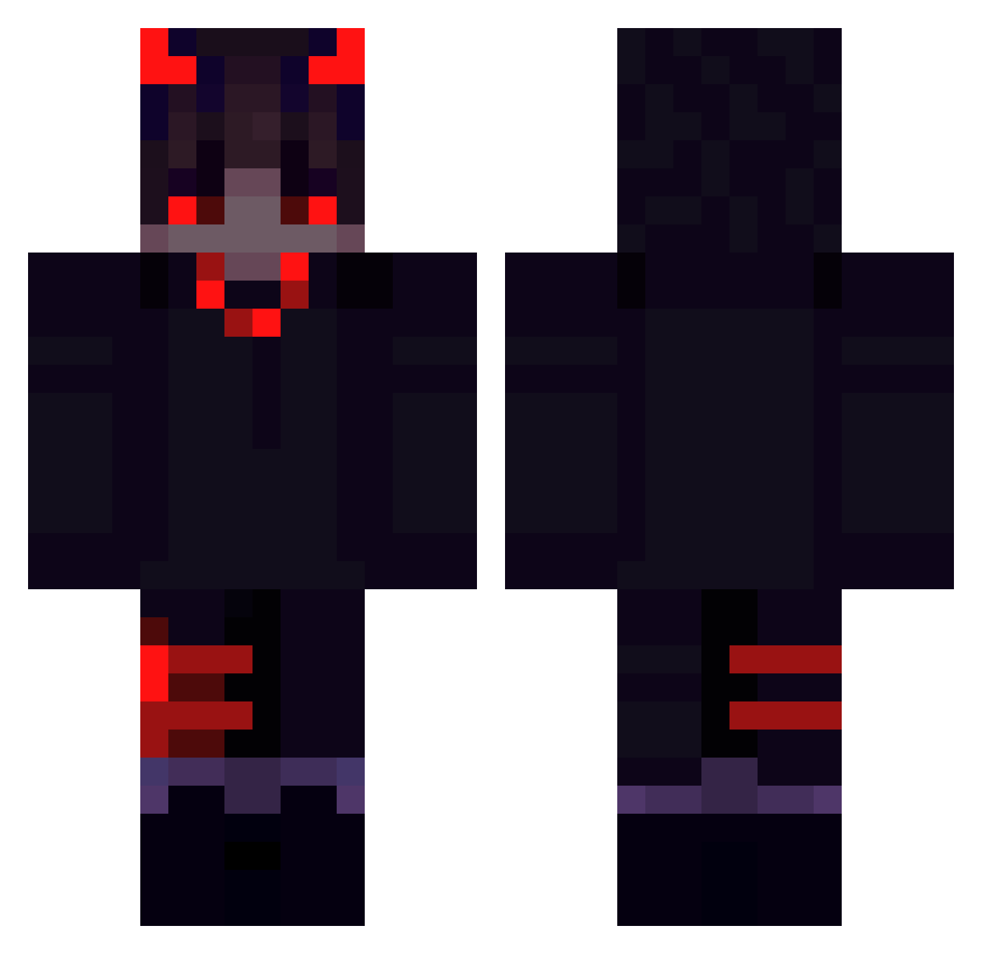 TrueStorys_011 Minecraft skin, front and back view