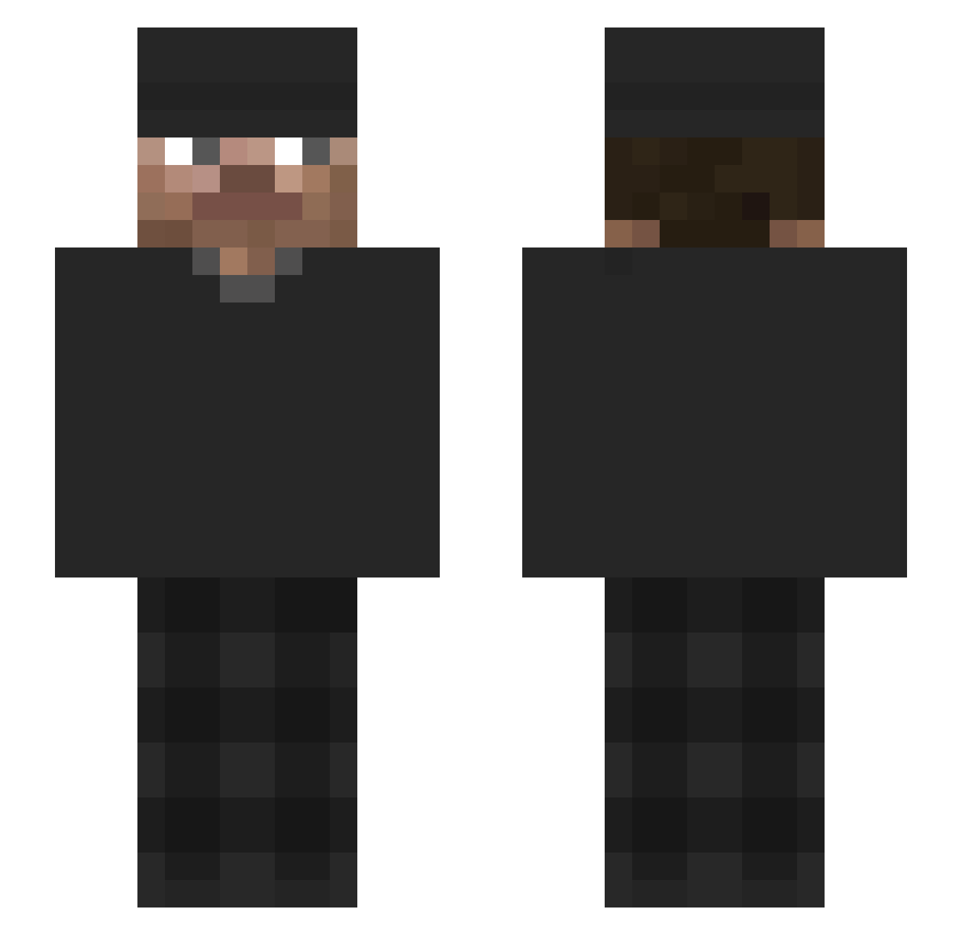 Testified_ Minecraft skin, front and back view