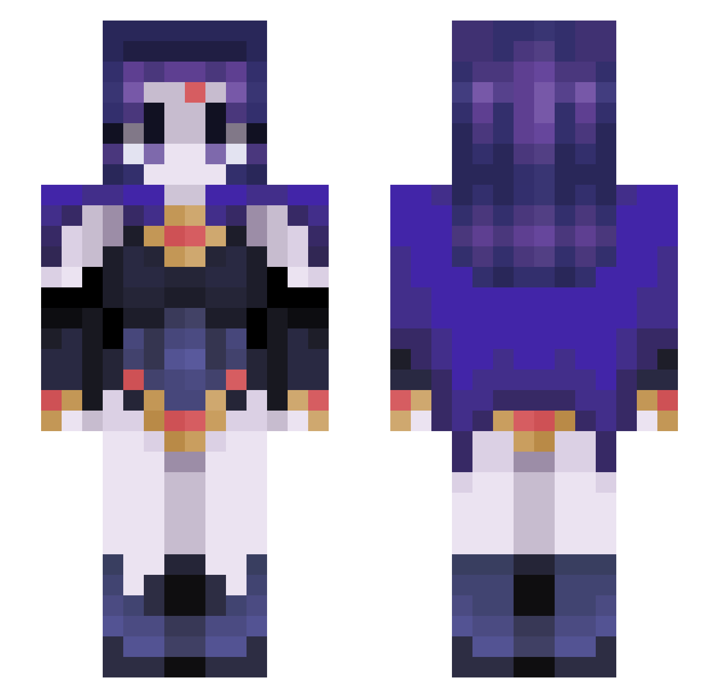 PaSt_269 Minecraft skin, front and back view