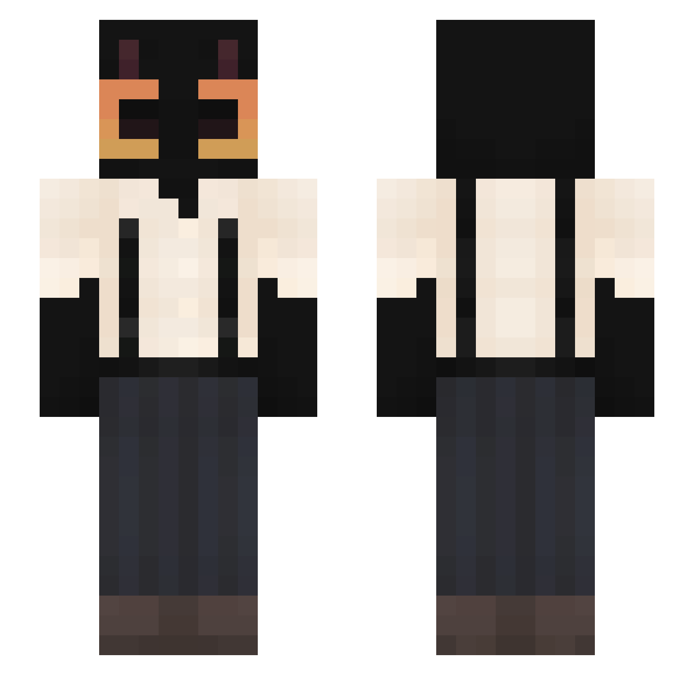 A5u0908 Minecraft skin, front and back view