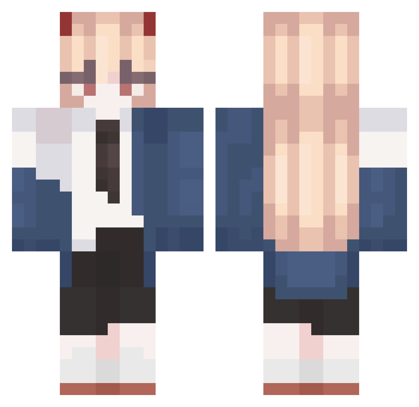 dia0343 Minecraft skin, front and back view
