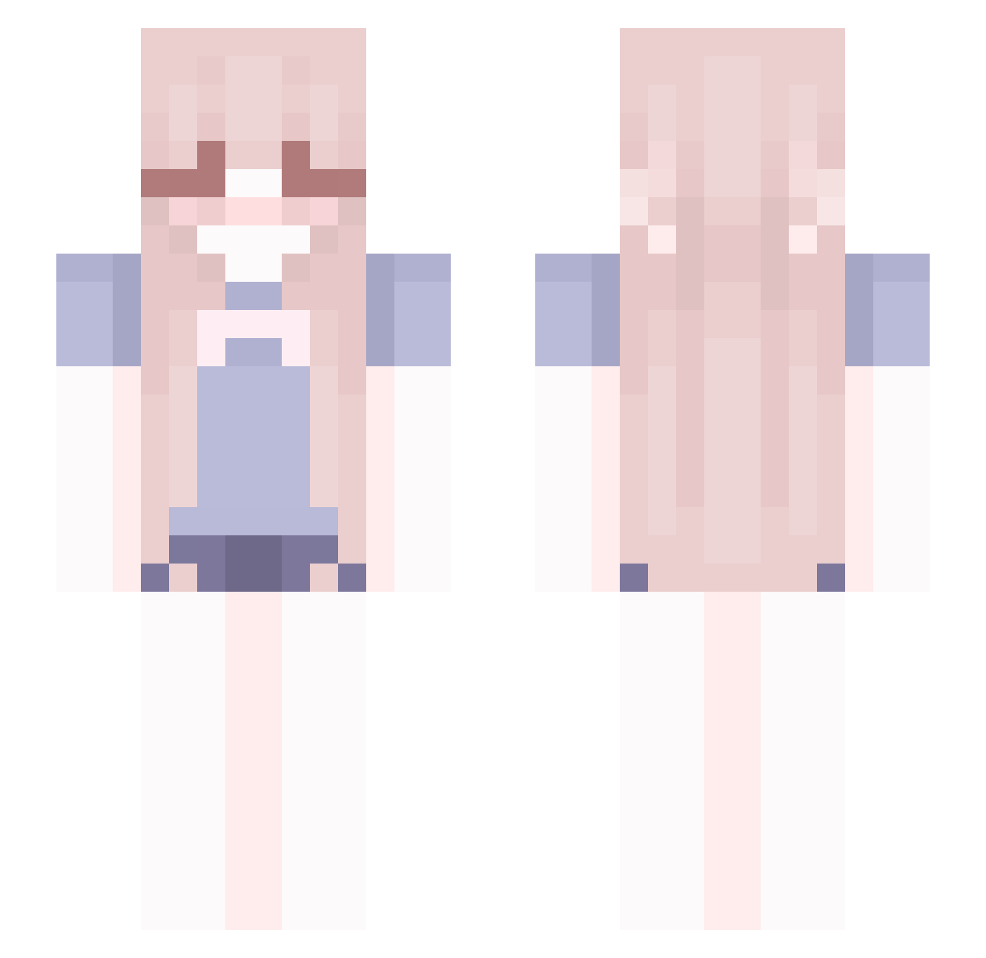 TheDiamanteYT Minecraft skin, front and back view