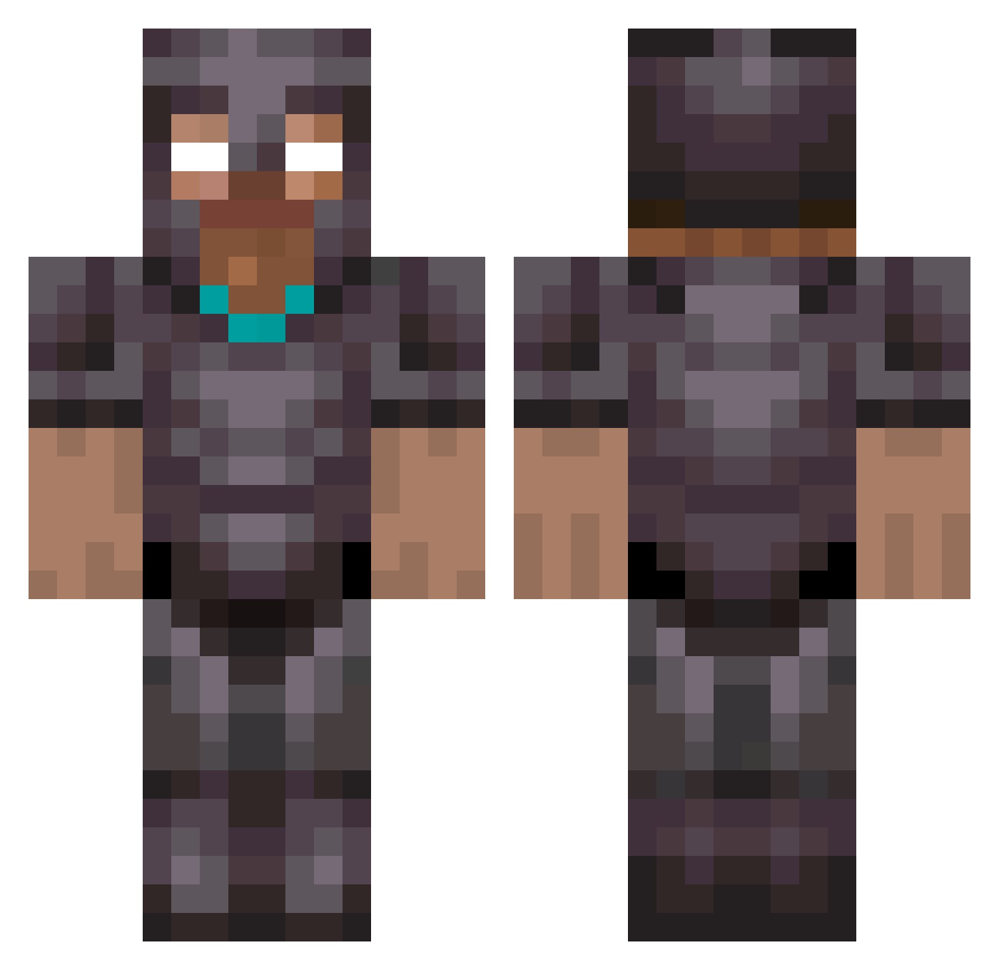 dillydawg13 Minecraft skin, front and back view