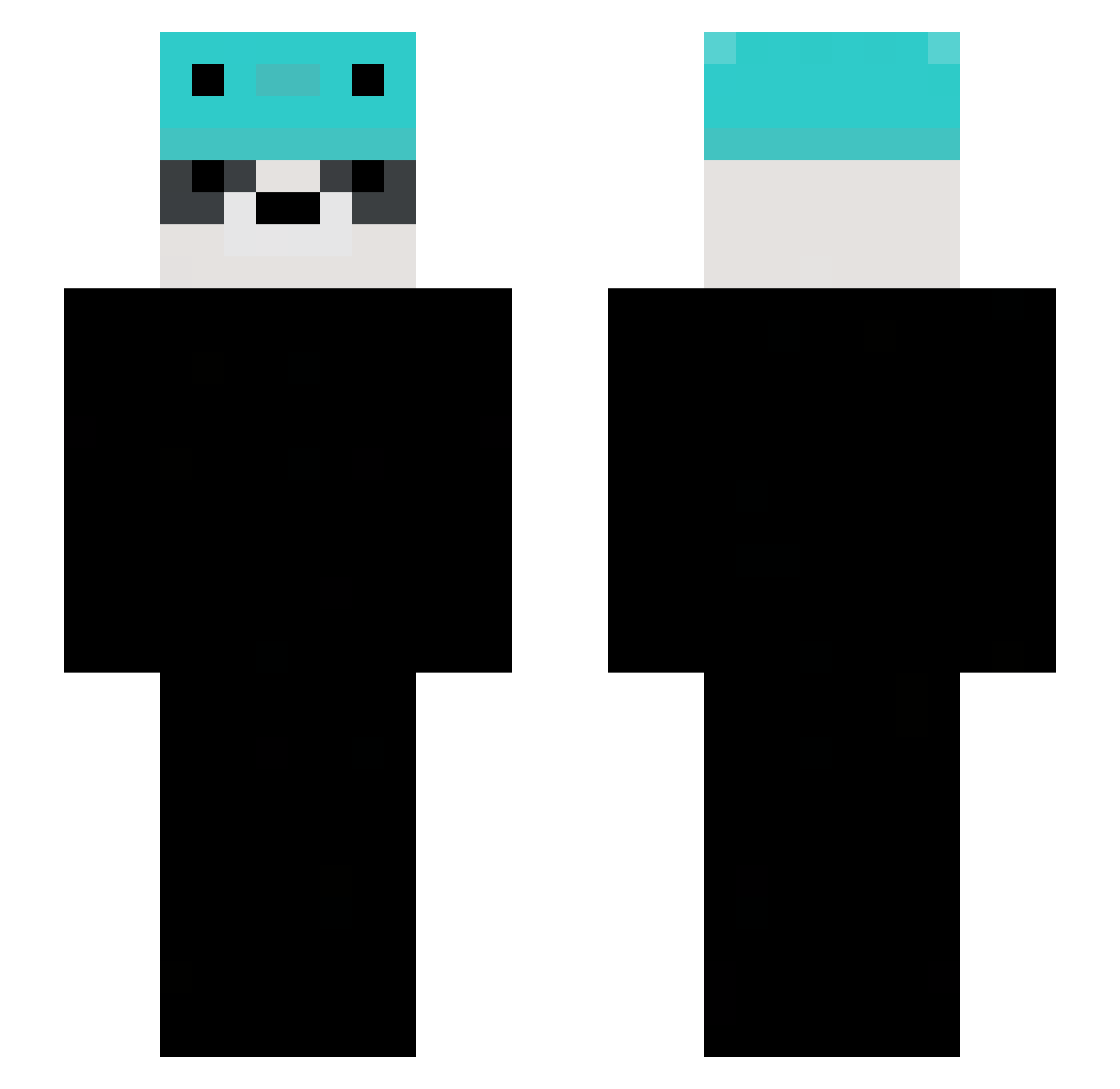 kiwimoqi Minecraft skin, front and back view
