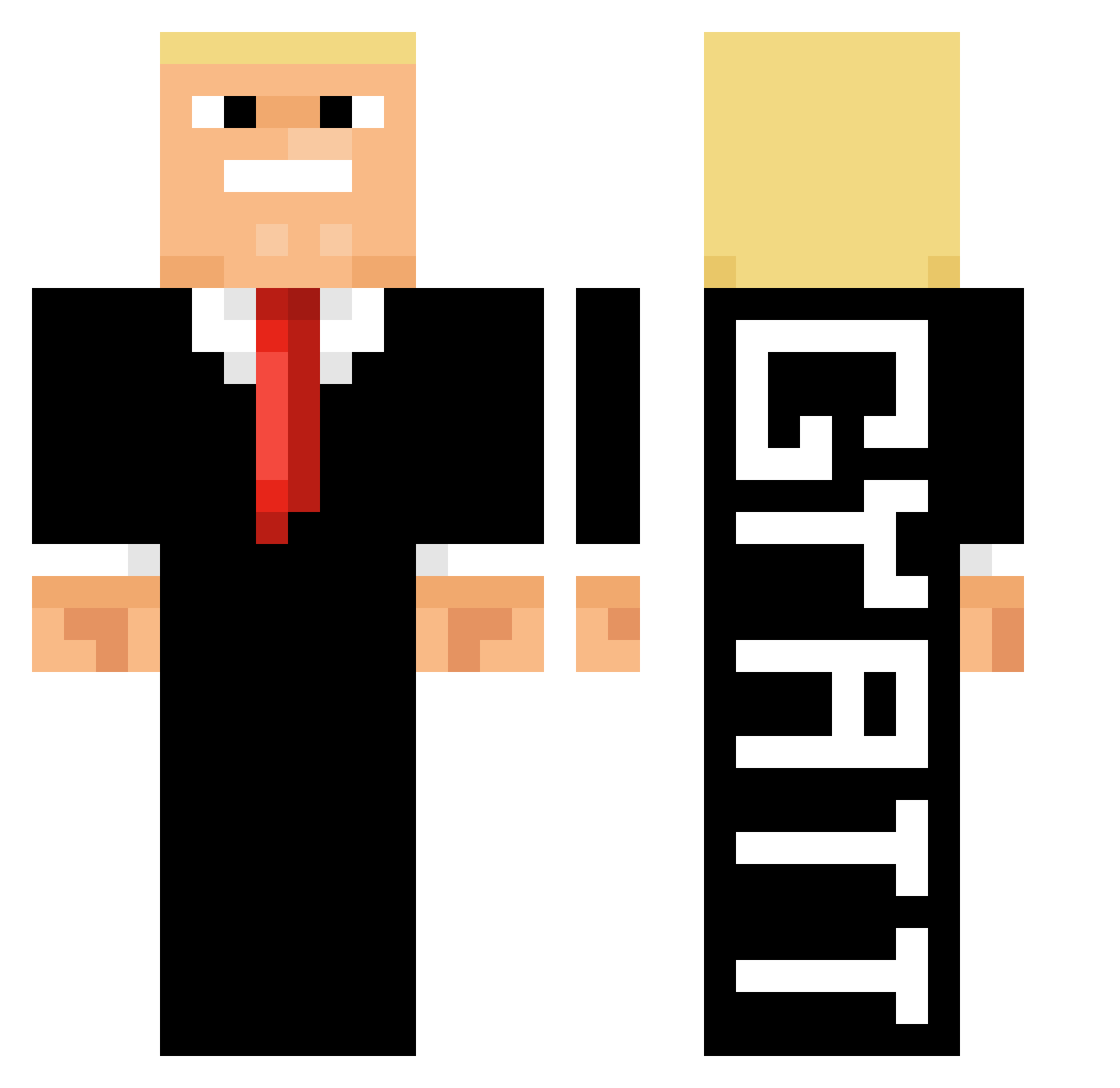 Z3r0_exee Minecraft skin, front and back view