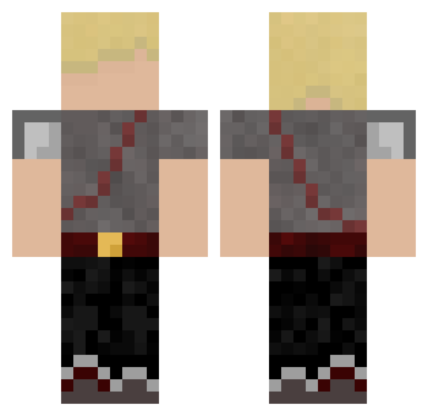 TheGiftLucas Minecraft skin, front and back view