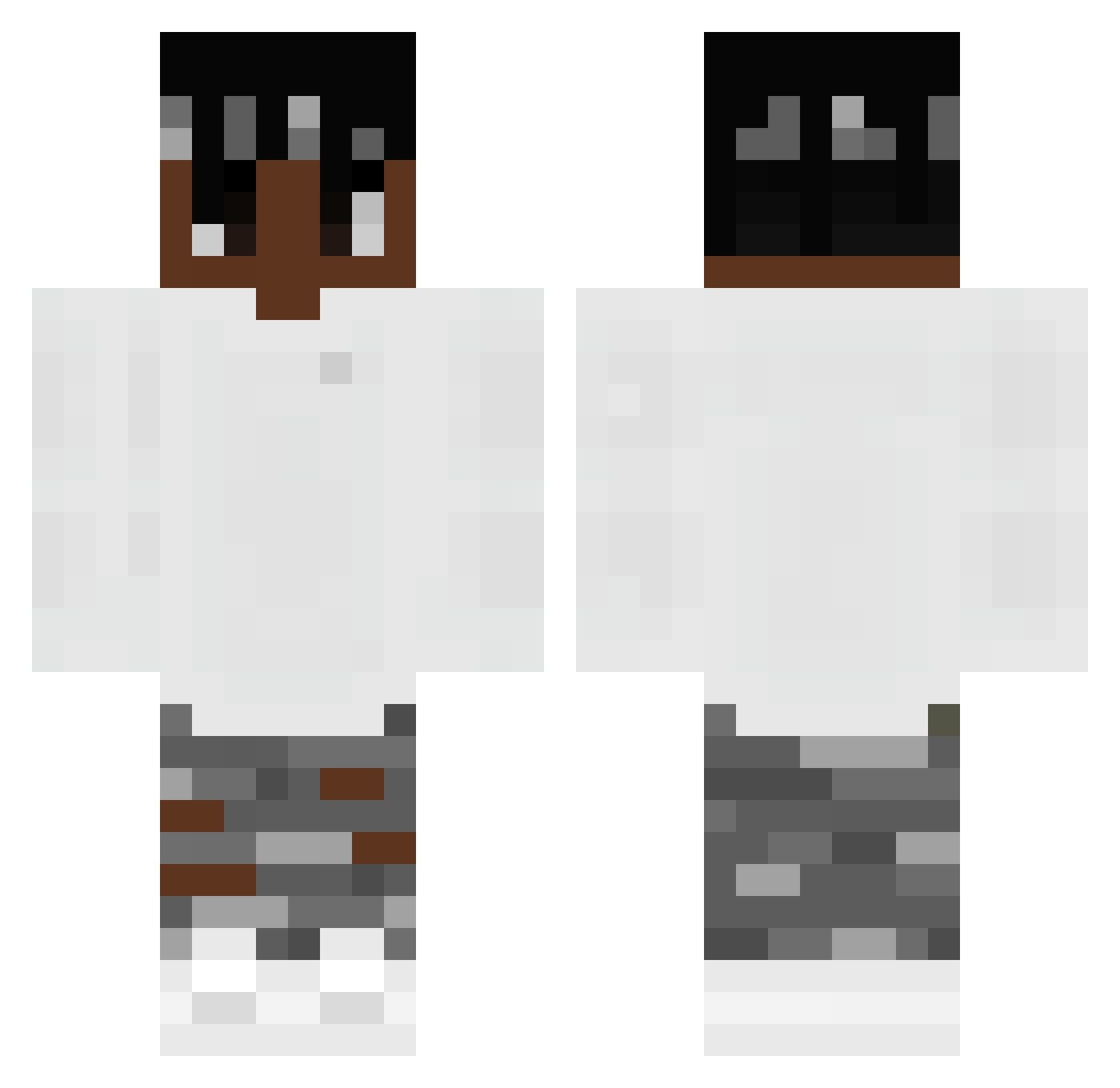 Resorting Minecraft skin, front and back view