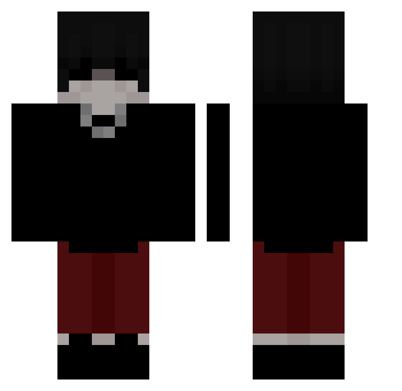 xzluganoxz Minecraft skin, front and back view