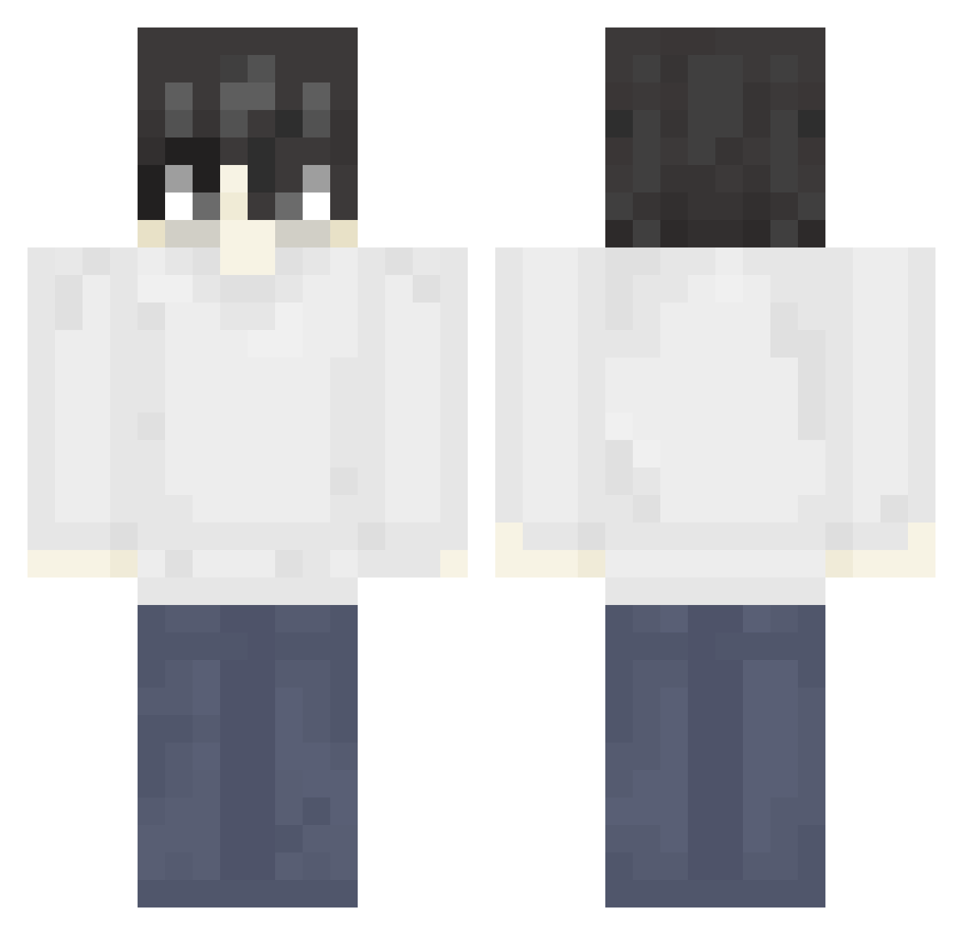 ImDioBrando Minecraft skin, front and back view