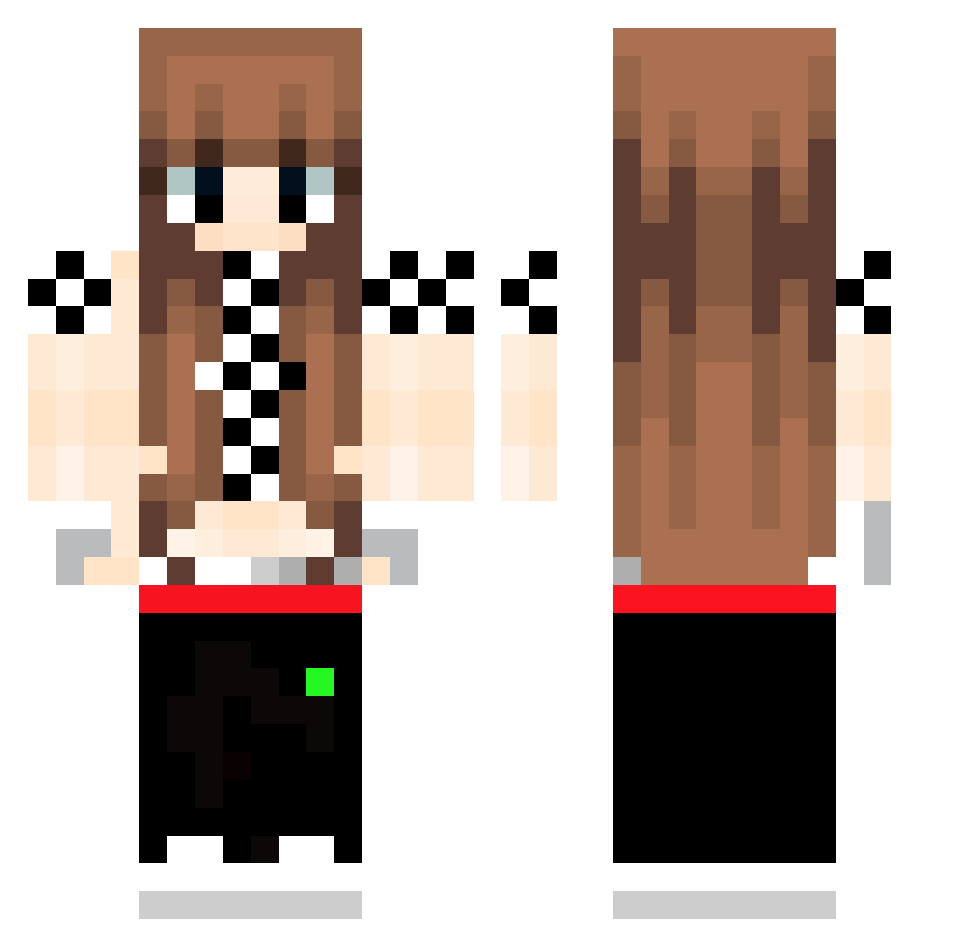 yMoony Minecraft skin, front and back view