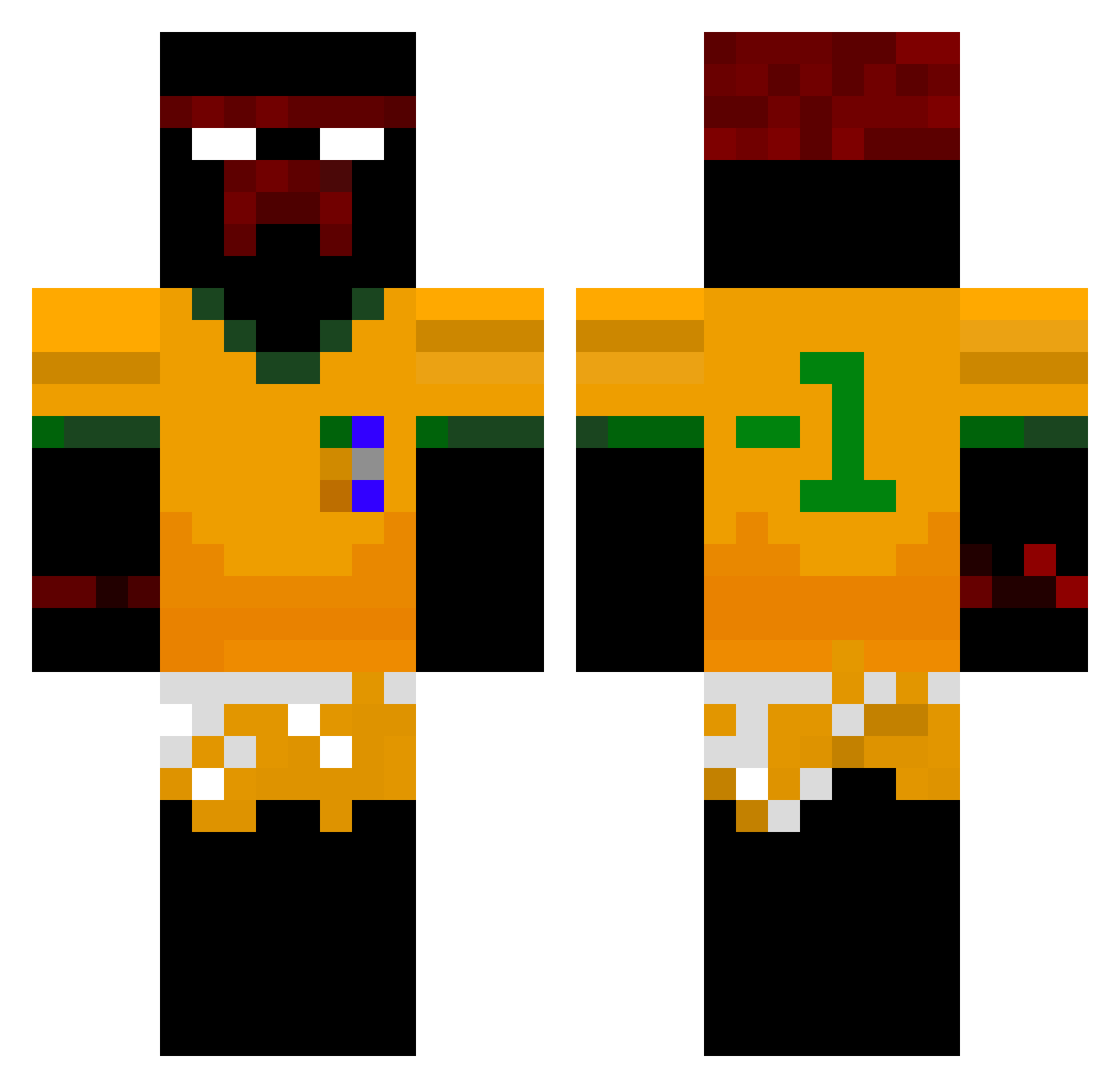 minejeffz Minecraft skin, front and back view