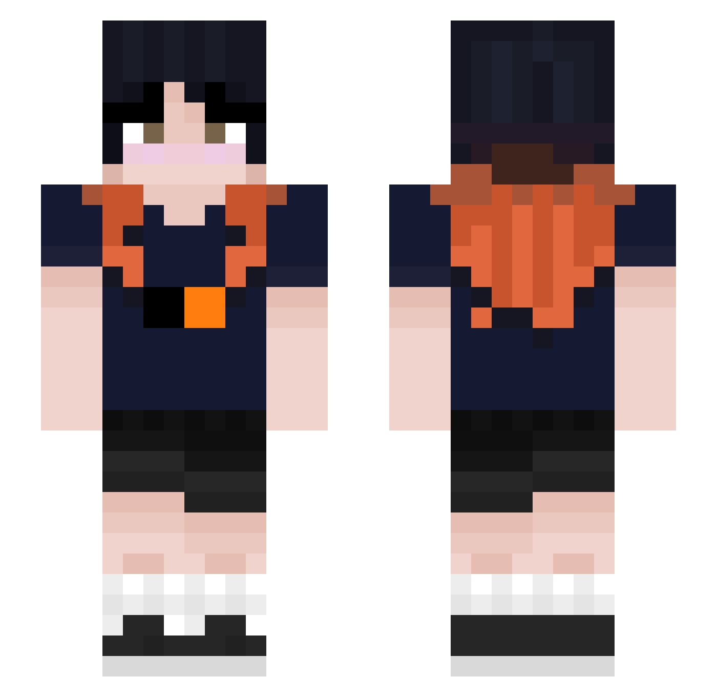vixuuus Minecraft skin, front and back view