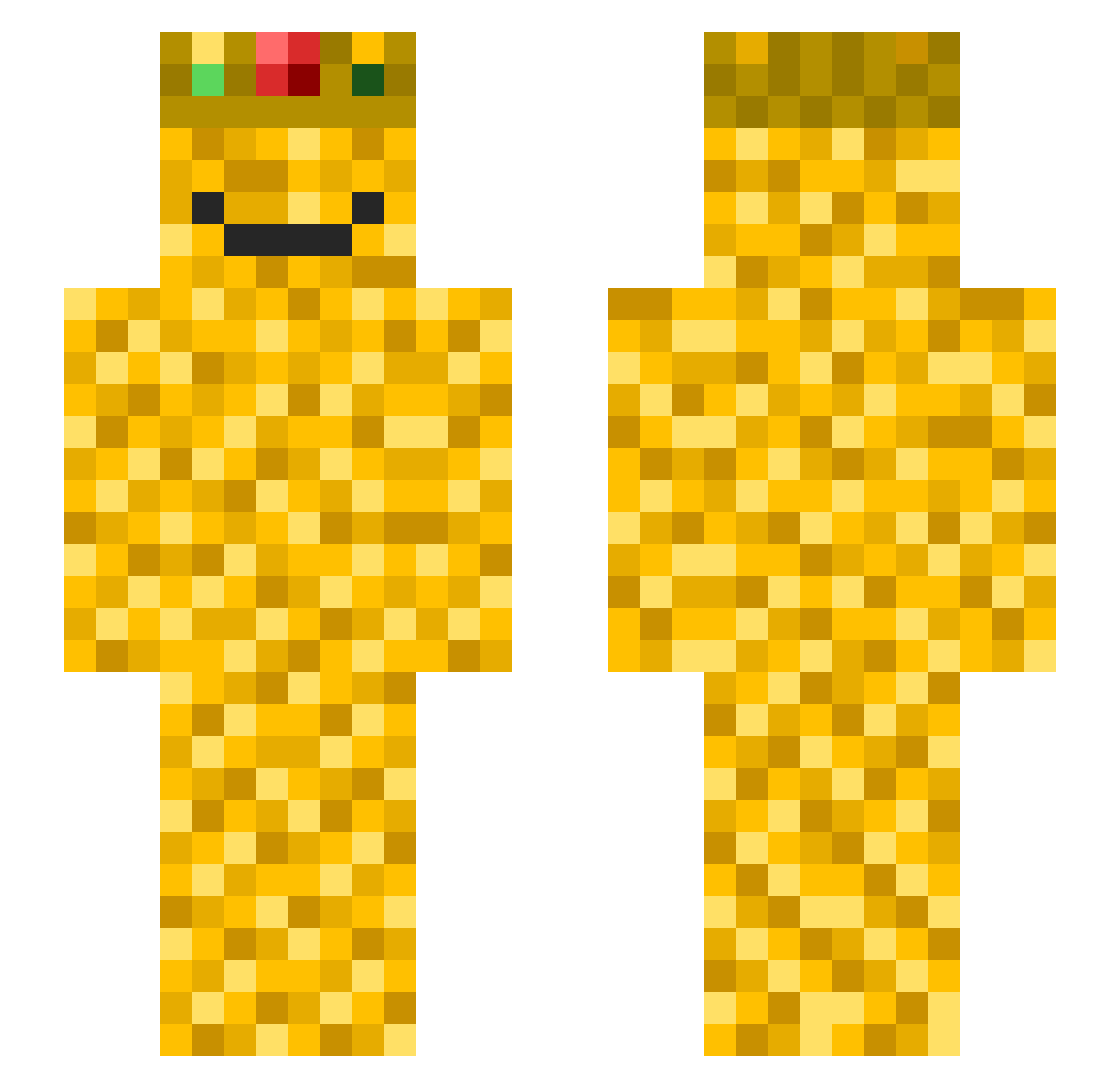 N0z_z Minecraft skin, front and back view