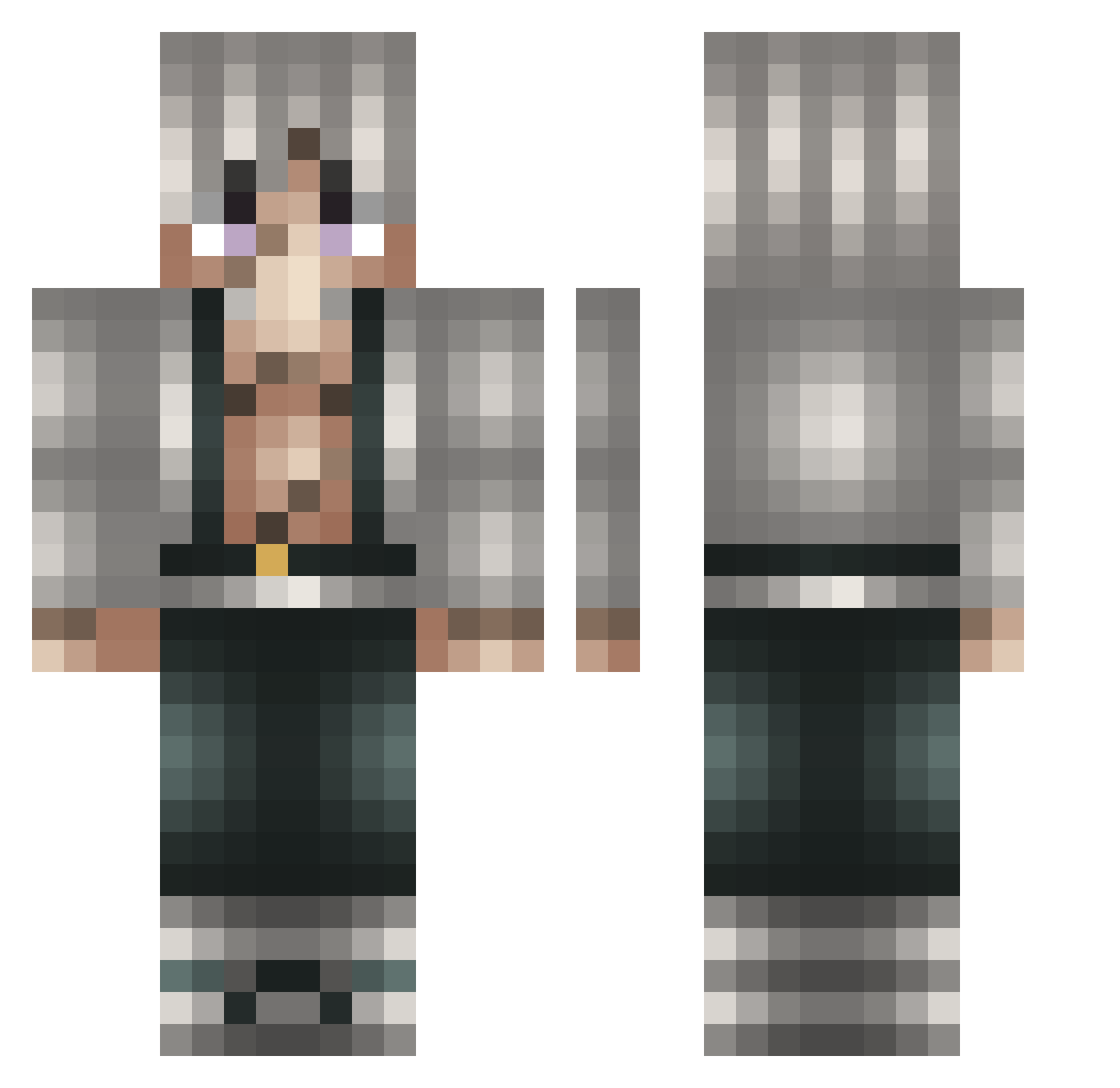 Obito_Yakuzaa Minecraft skin, front and back view